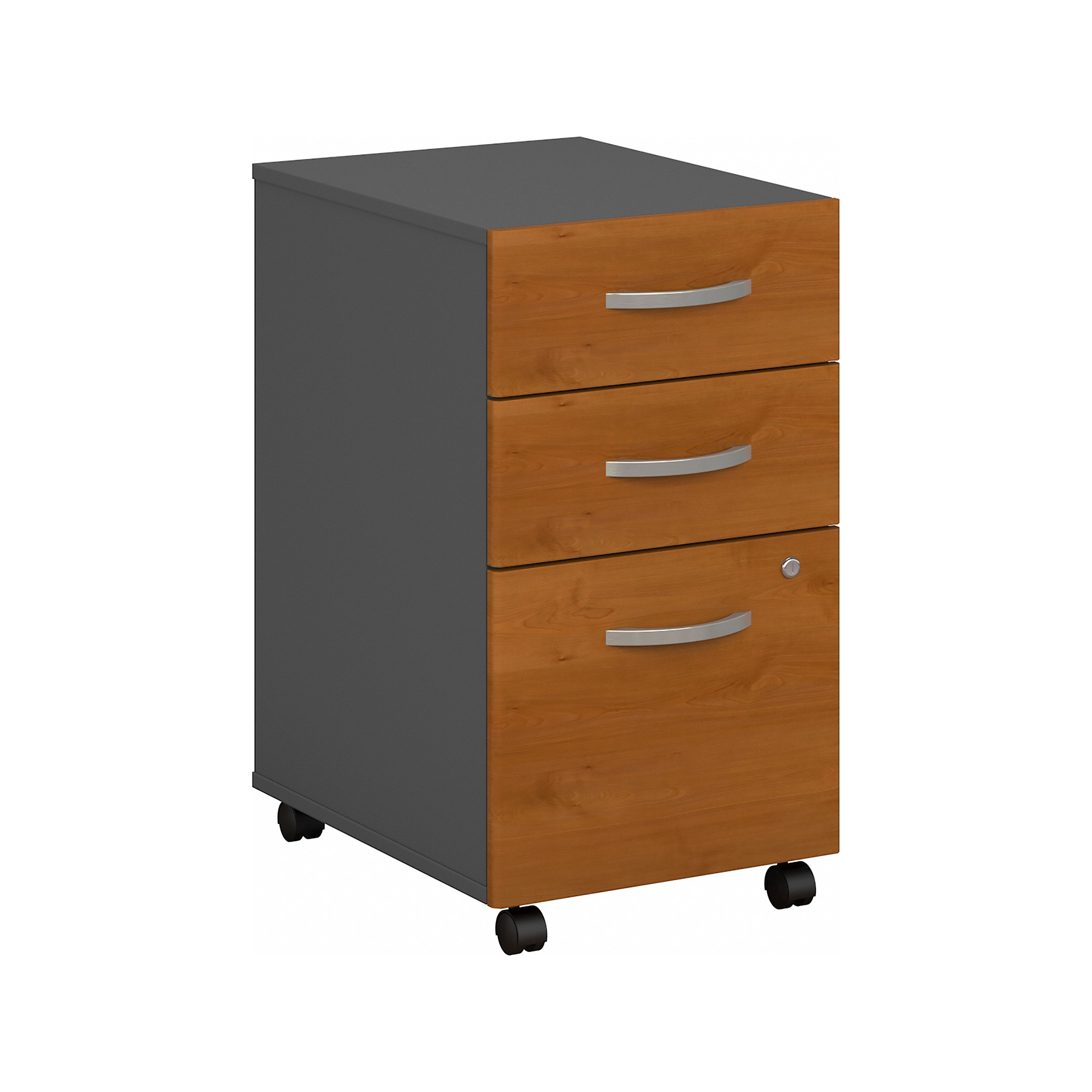 Shop Bush Business Furniture Series C 3 Drawer Mobile File Cabinet - Assembled 02 WC72453SU #color_natural cherry/graphite gray