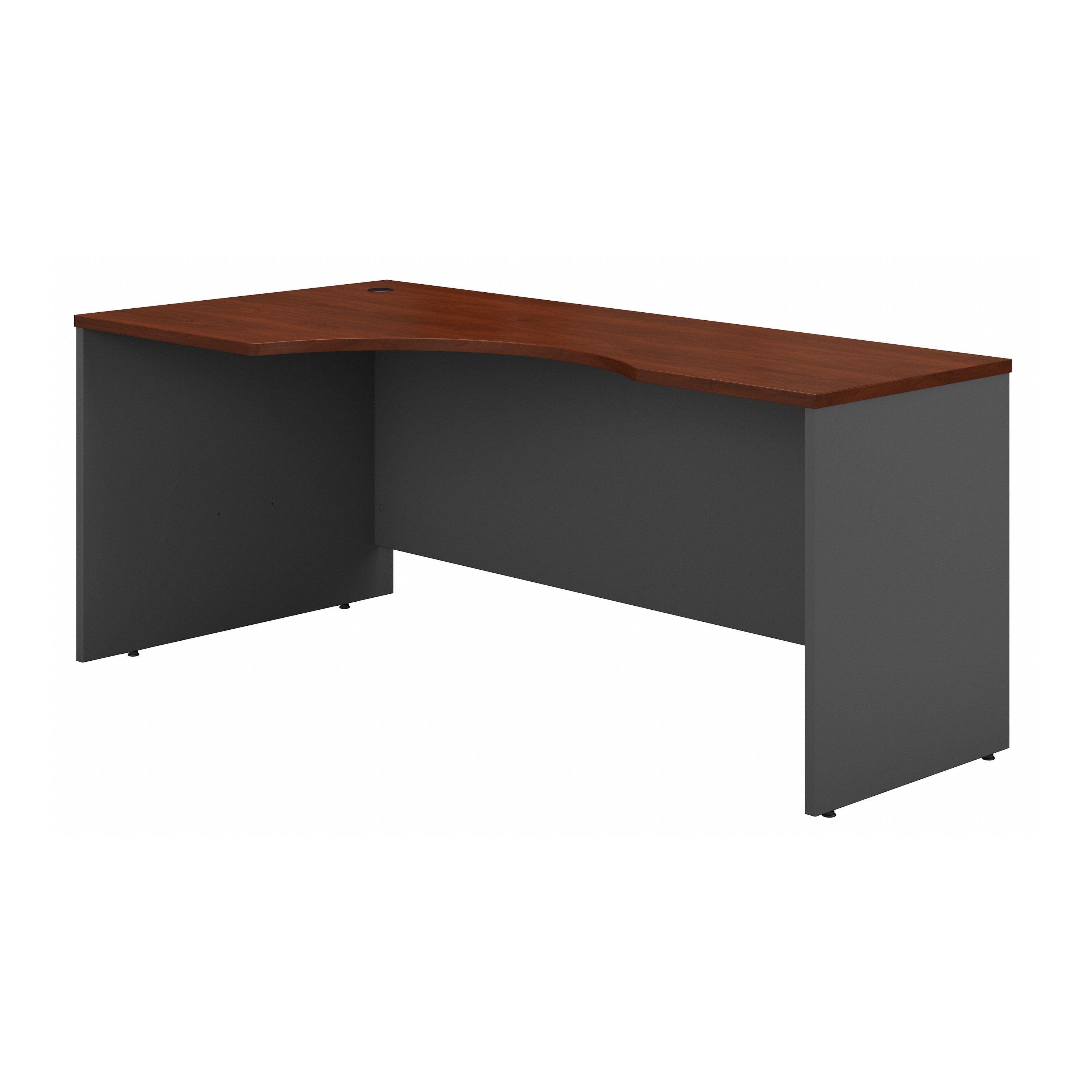 Shop Bush Business Furniture Series C 72W Left Handed Corner Desk 02 WC24432 #color_hansen cherry/graphite gray