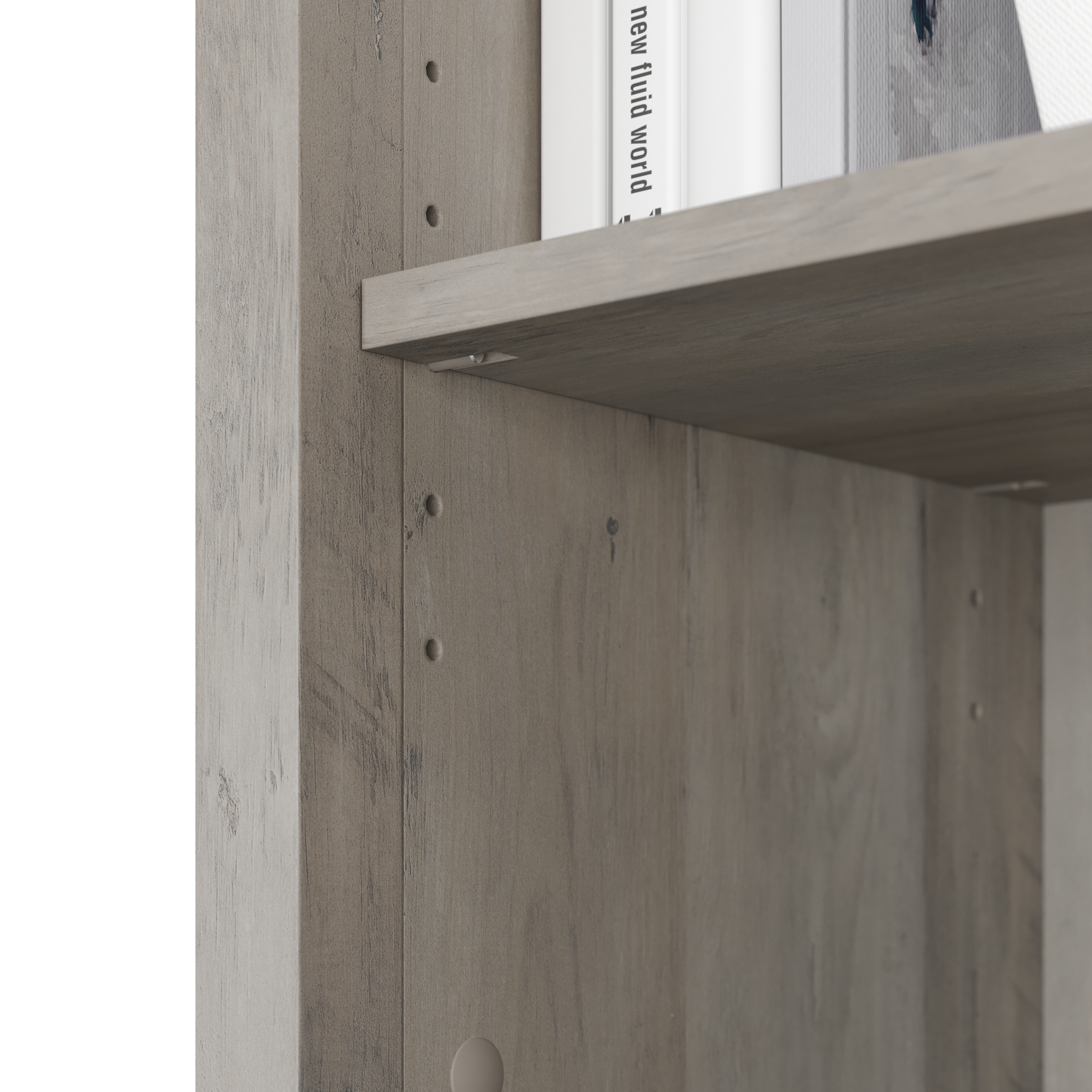 Shop Bush Furniture Salinas Tall 5 Shelf Bookcase 09 SAB132DG-03 #color_driftwood gray