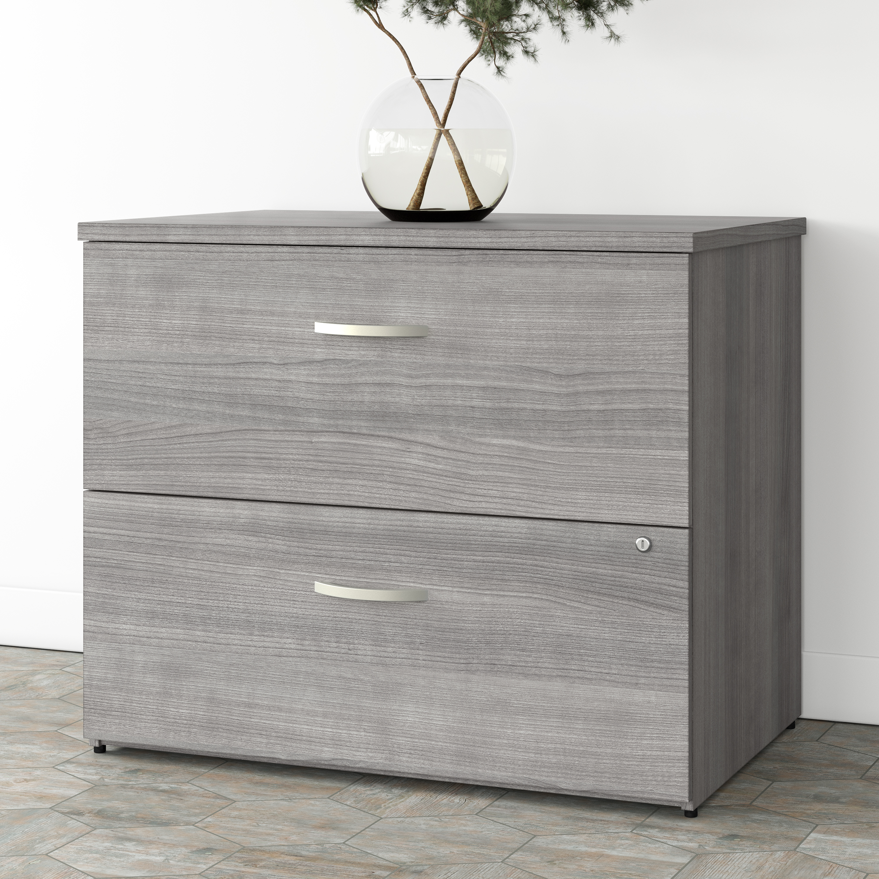Shop Bush Business Furniture Studio A 2 Drawer Lateral File Cabinet - Assembled 01 SDF136PGSU-Z #color_platinum gray