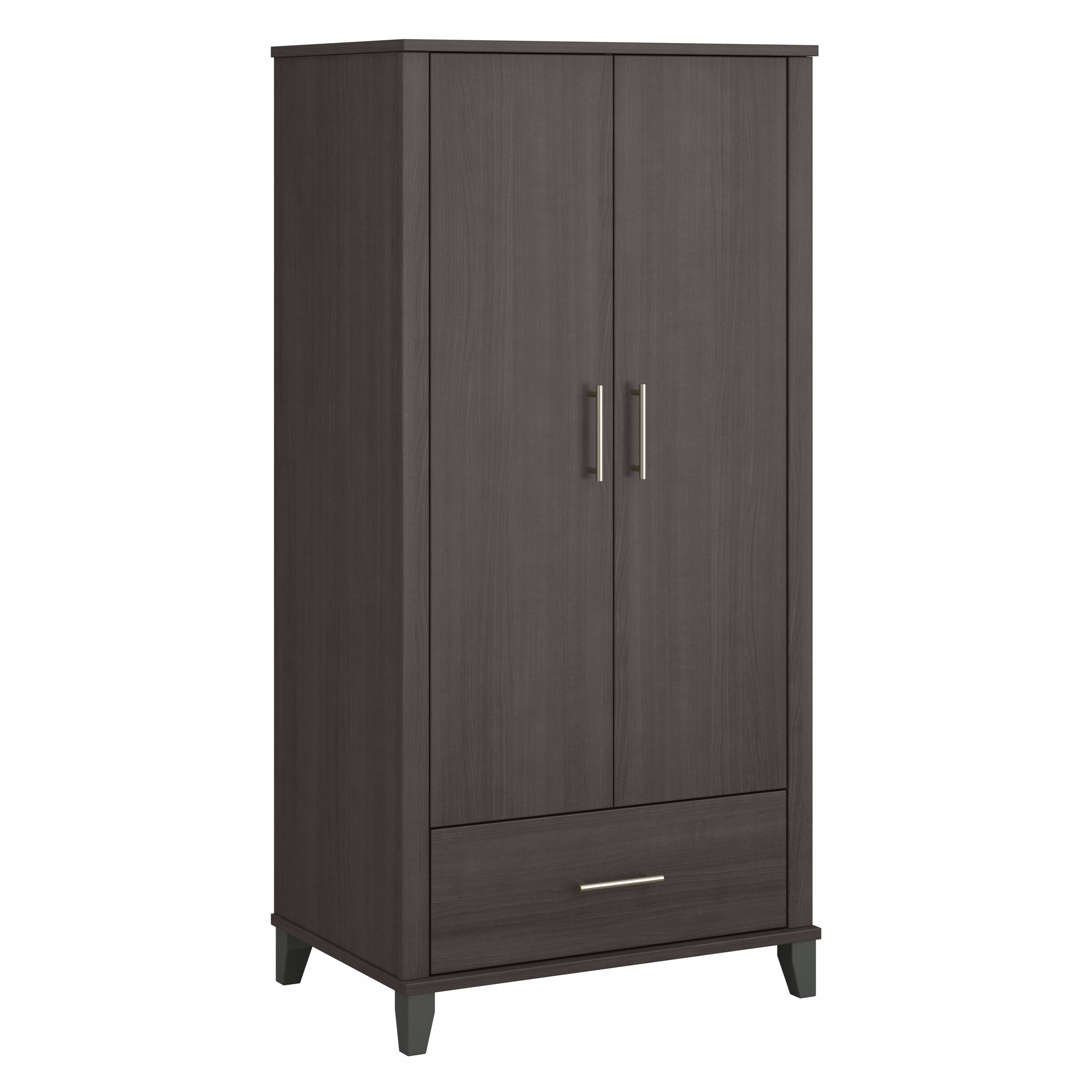 Shop Bush Furniture Somerset Large Armoire Cabinet 02 STS166SGK #color_storm gray