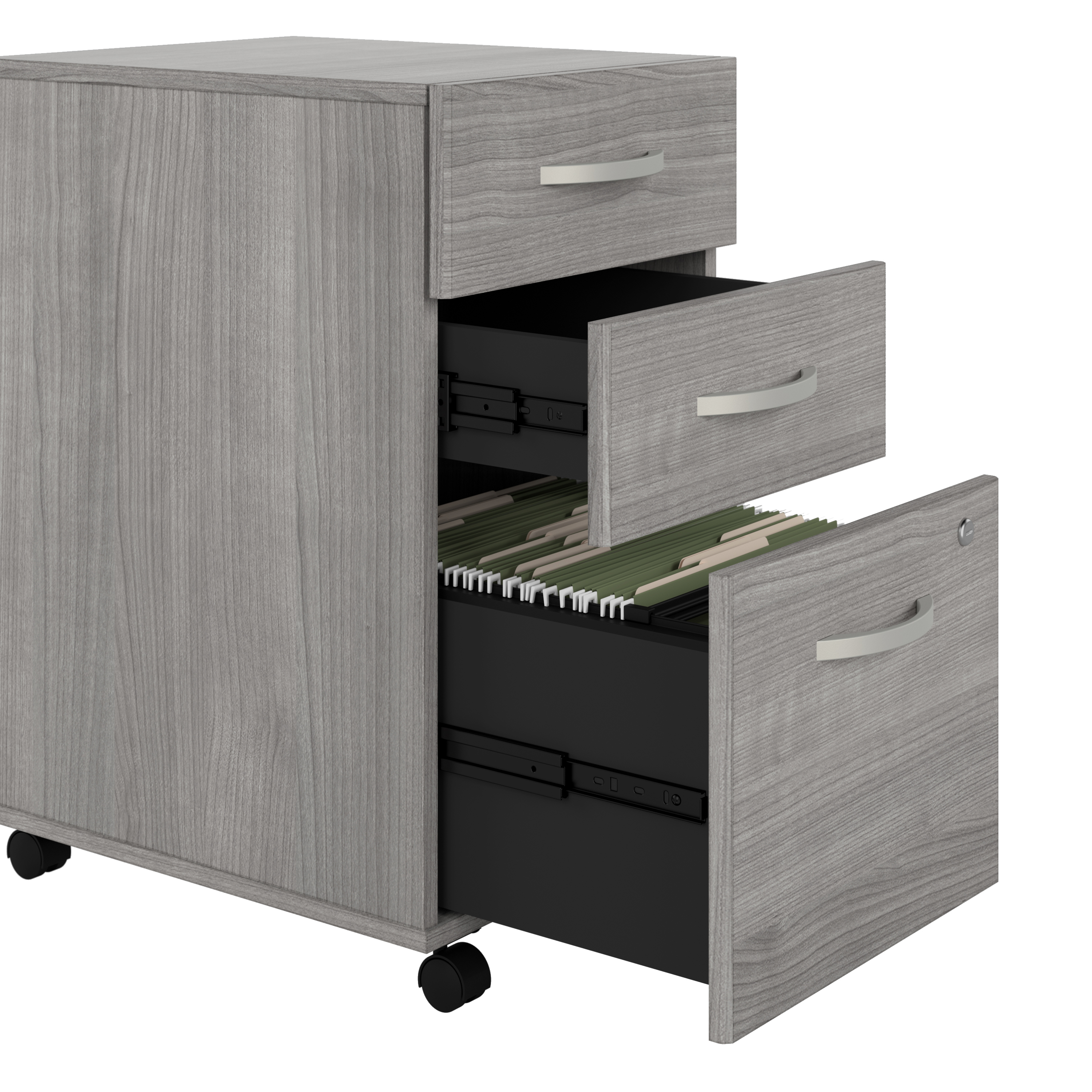 Shop Bush Business Furniture Studio C 72W x 30D Office Desk with Mobile File Cabinet 03 STC013PGSU #color_platinum gray