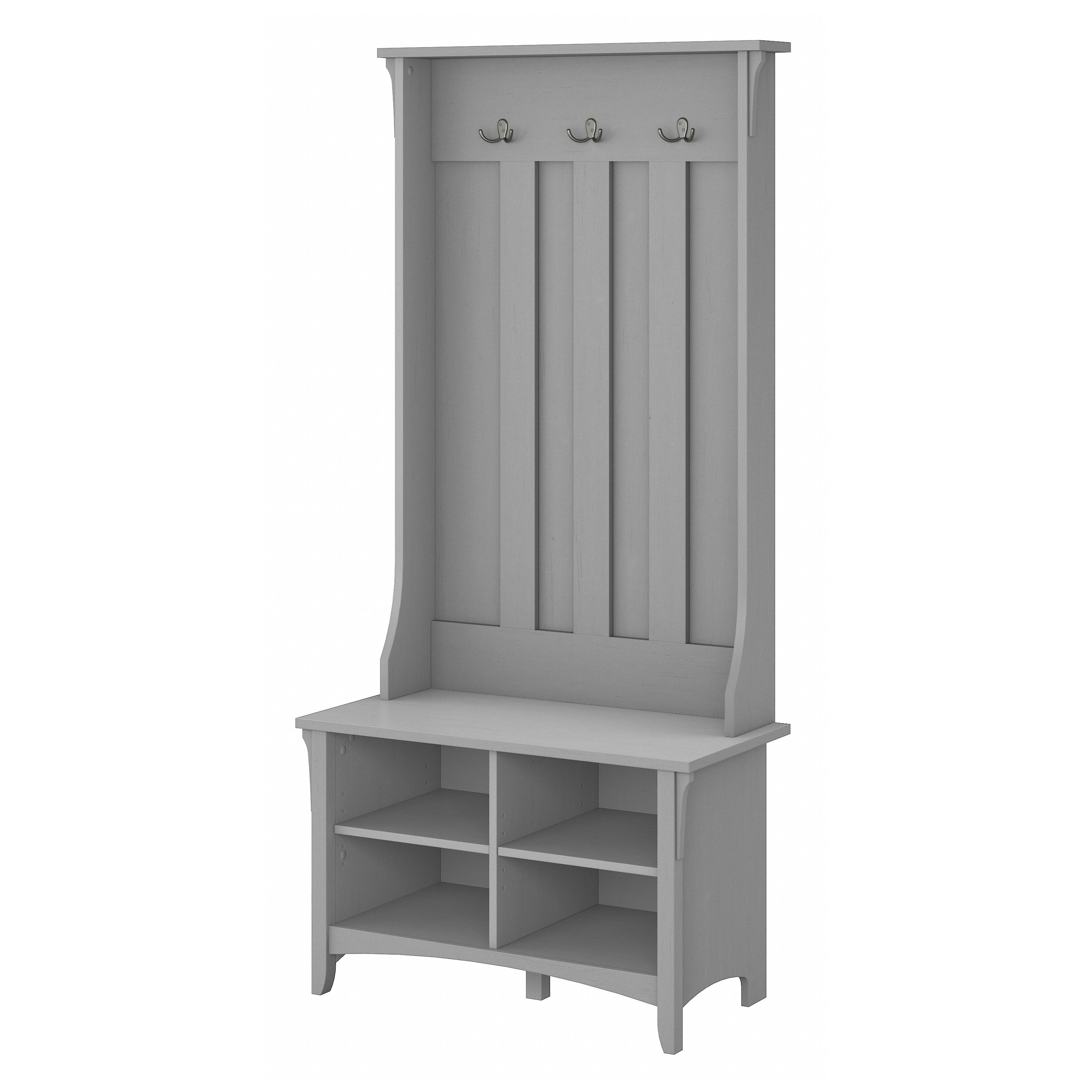 Shop Bush Furniture Salinas Hall Tree with Storage Bench 02 SAL001CG #color_cape cod gray