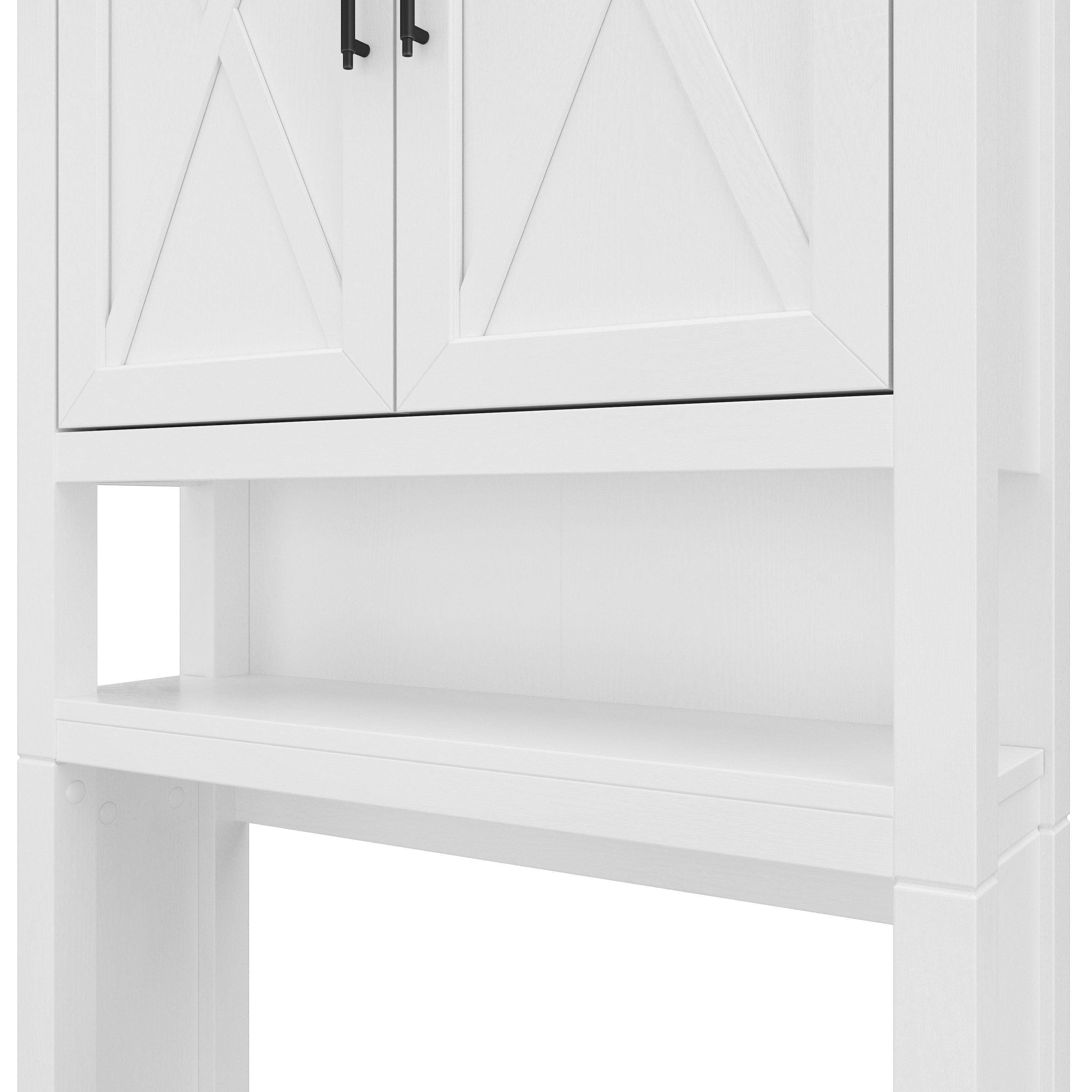 Shop Bush Furniture Key West Over The Toilet Storage Cabinet 08 KWS268WAS-03 #color_white ash