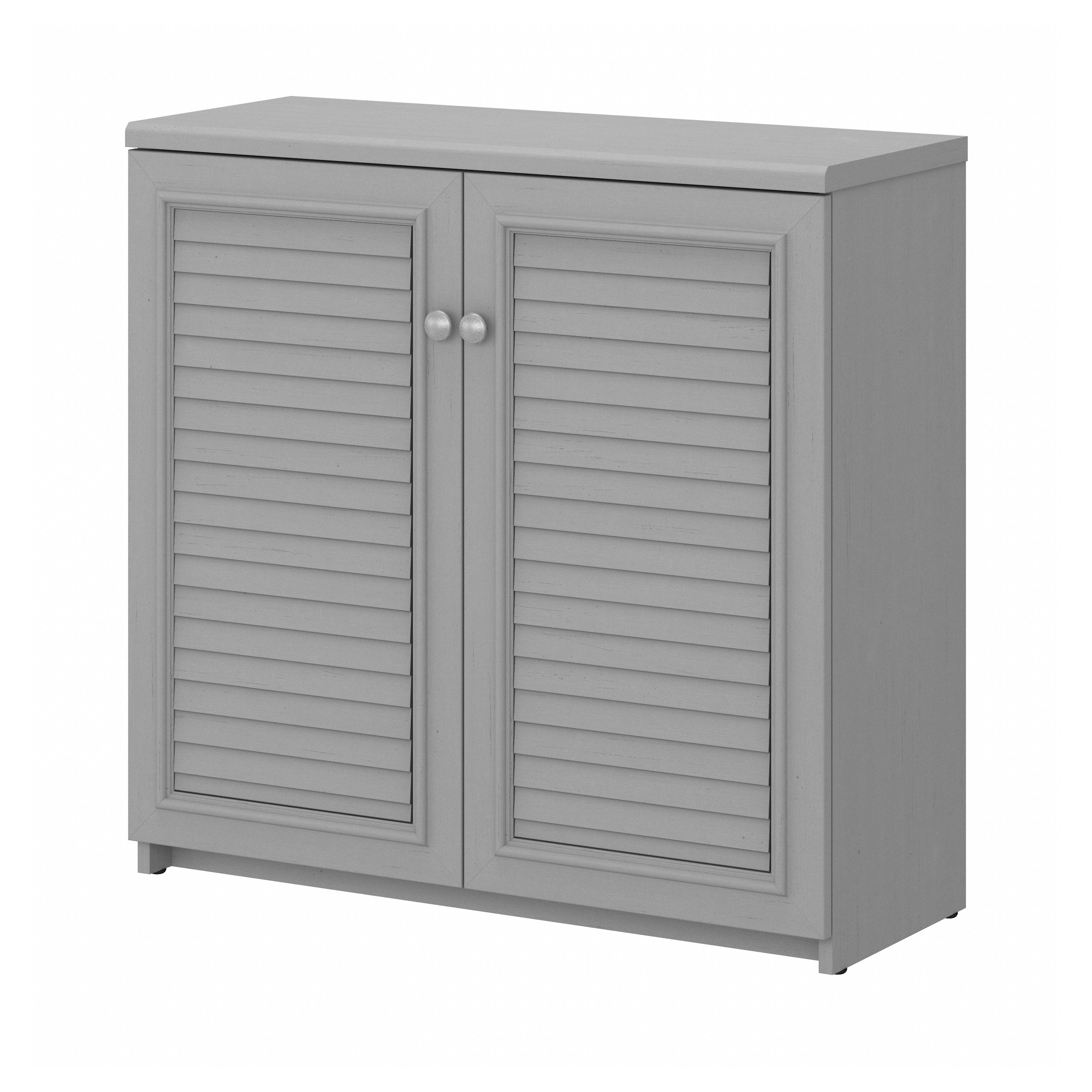 Shop Bush Furniture Fairview Small Storage Cabinet with Doors and Shelves 02 WC53596-03 #color_cape cod gray