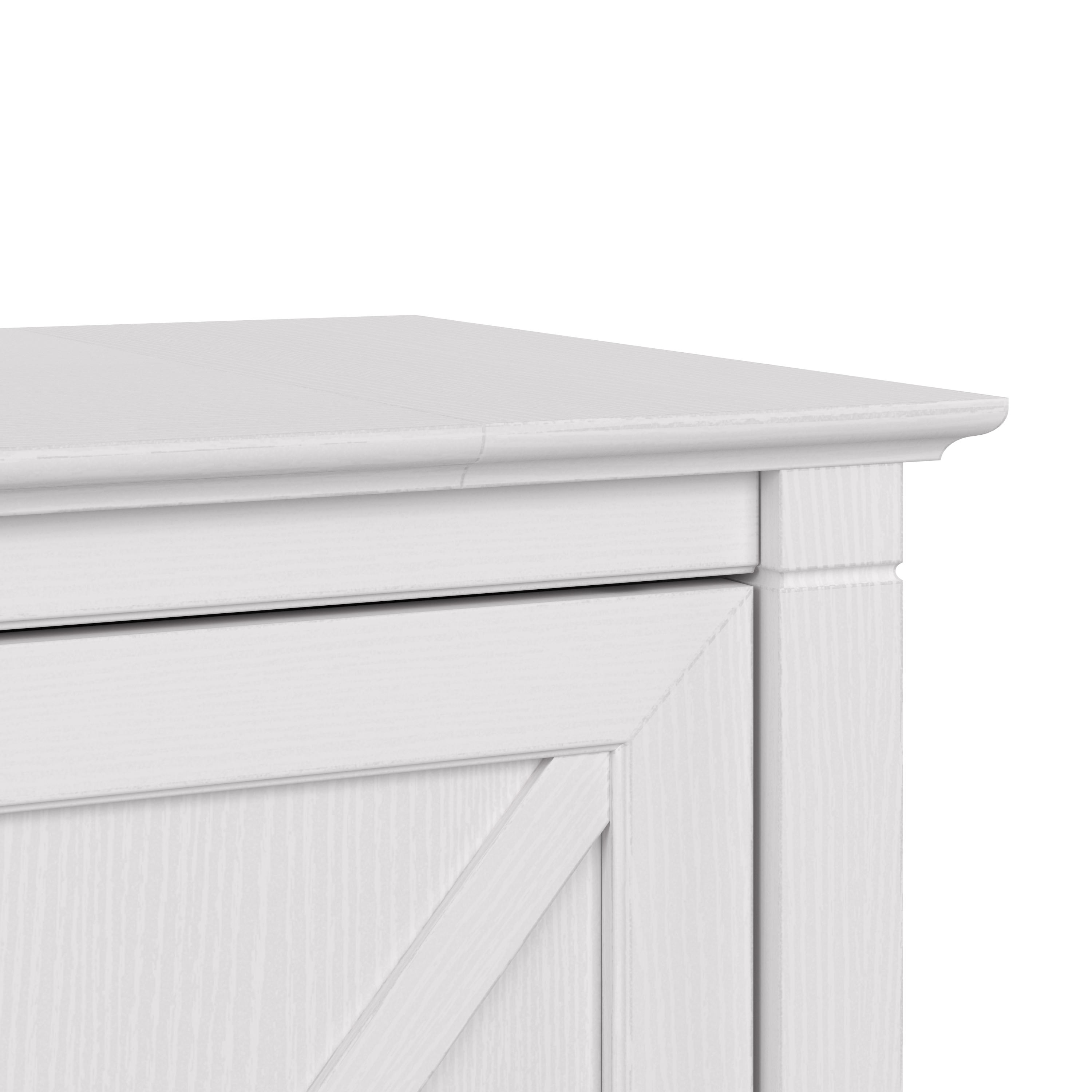 Shop Bush Furniture Key West Small Storage Cabinet with Doors and Shelves 09 KWS232WT-03 #color_pure white oak