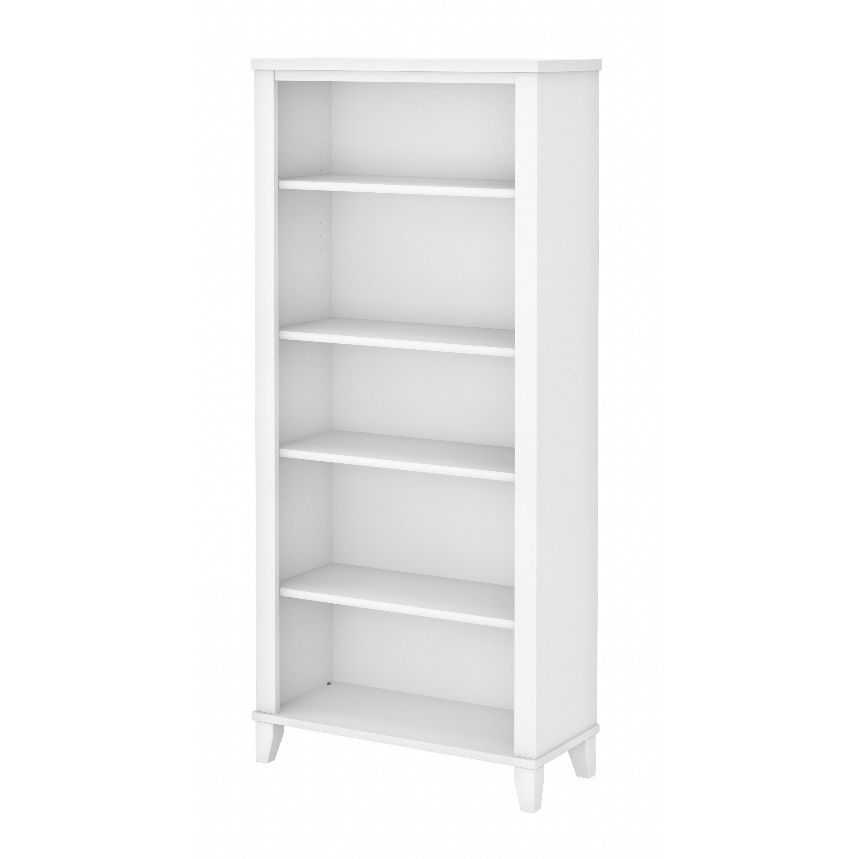 Shop Bush Furniture Somerset Tall 5 Shelf Bookcase 02 WC81965 #color_white