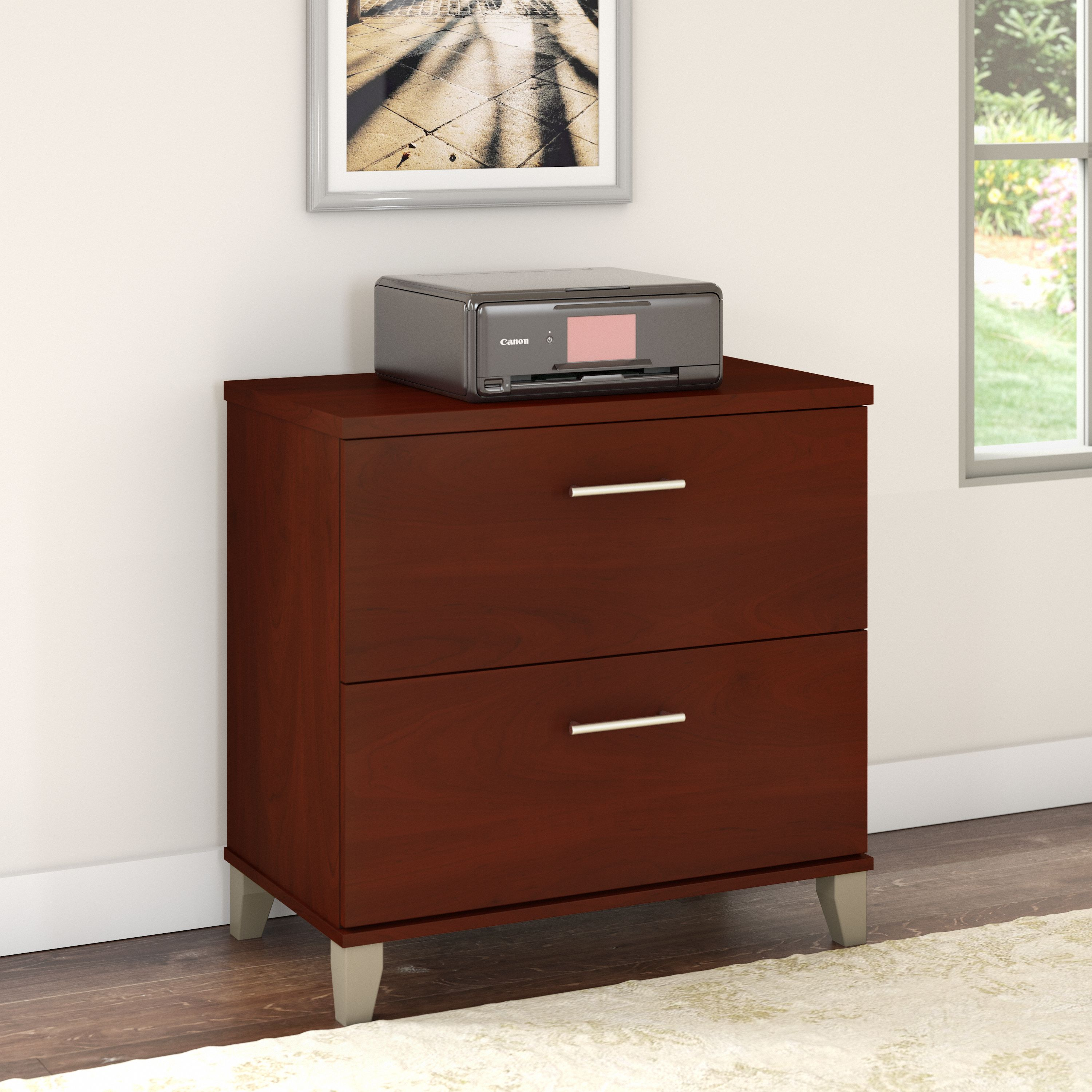 Shop Bush Furniture Somerset 2 Drawer Lateral File Cabinet 01 WC81780 #color_hansen cherry