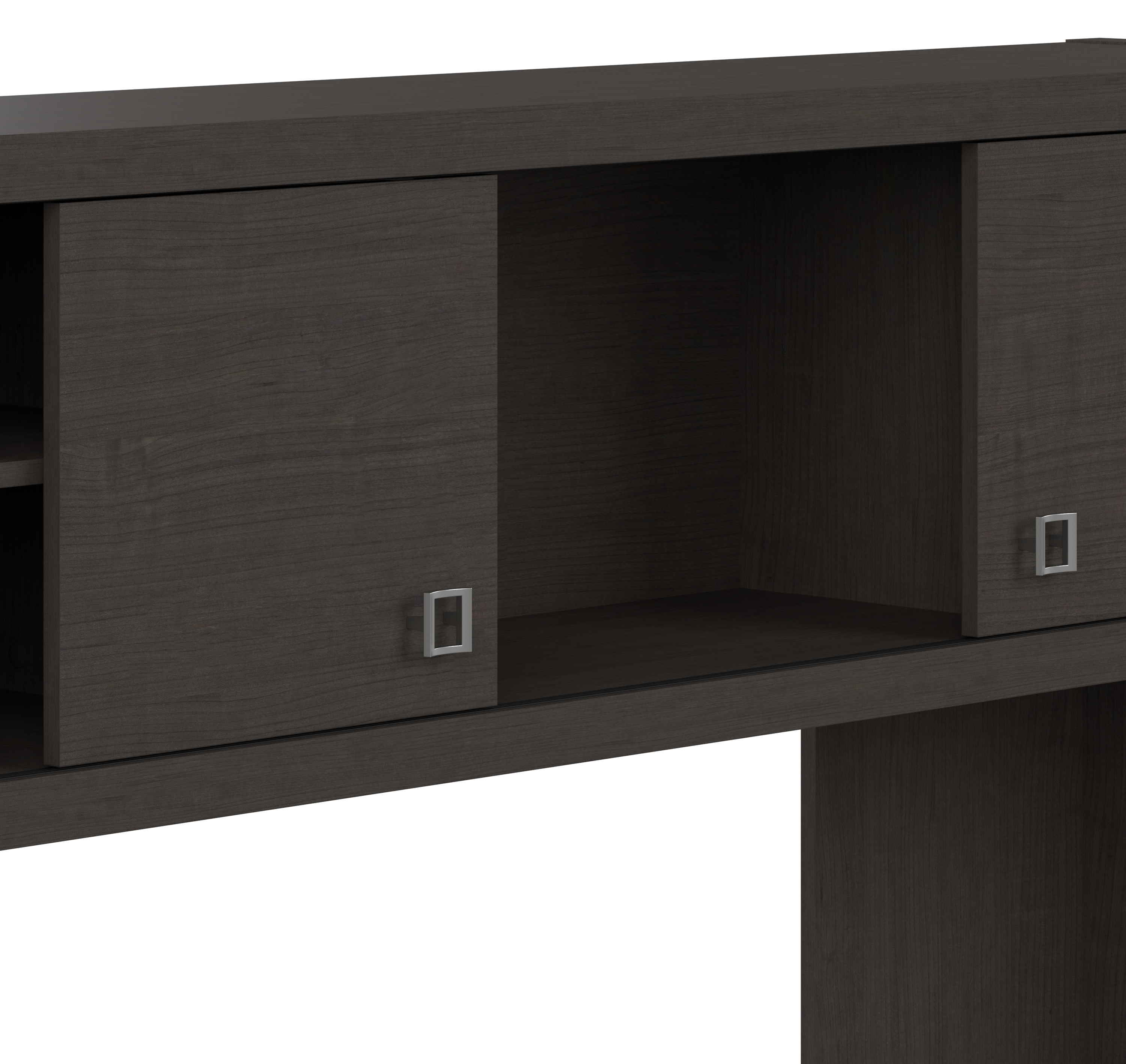 Shop Bush Business Furniture Echo 72W L Shaped Computer Desk with Hutch 03 ECH057CM #color_charcoal maple