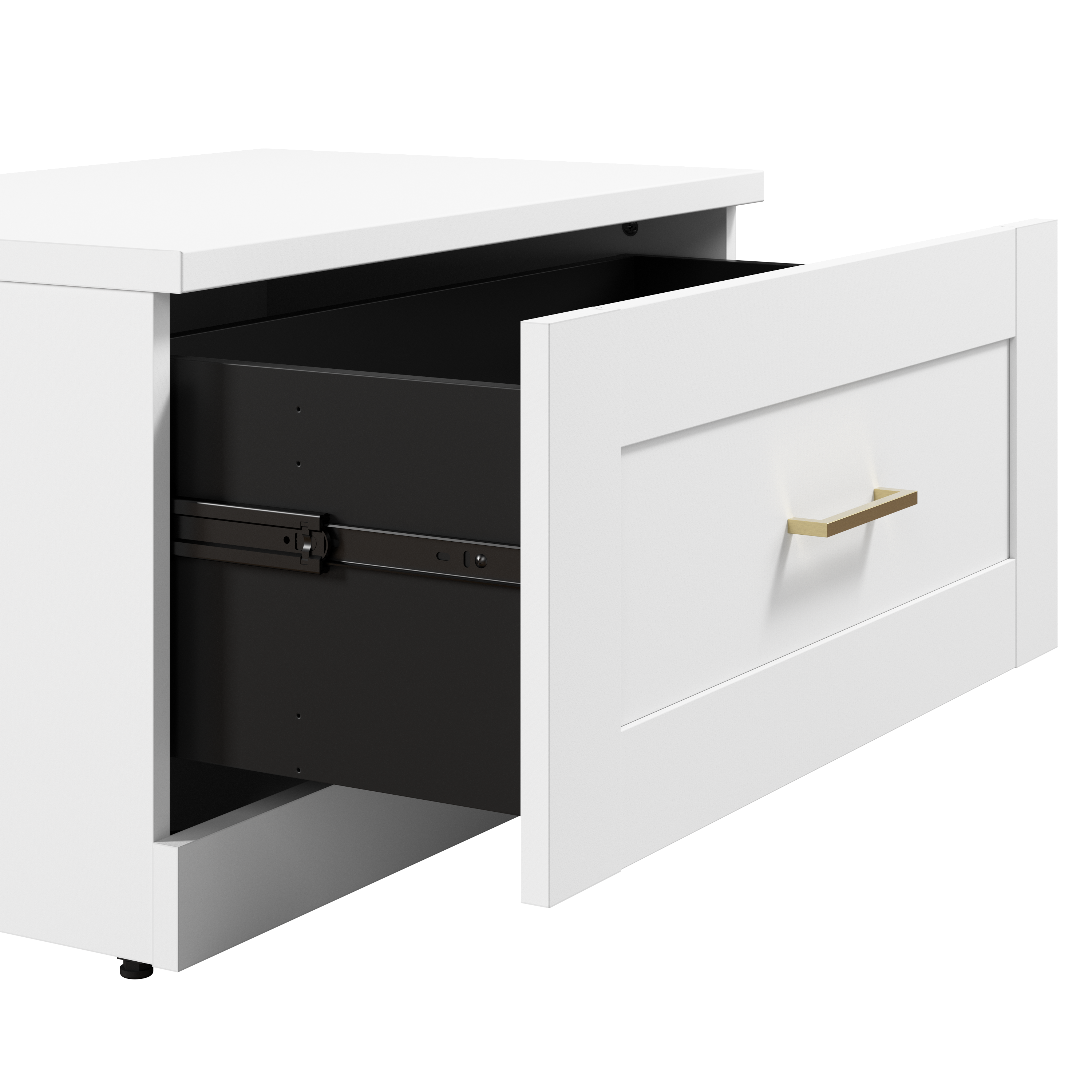 Shop Bush Furniture Hampton Heights Full Entryway Storage Set with Hall Tree, Shoe Bench with Drawer and Cabinet 07 HHS013WH #color_white