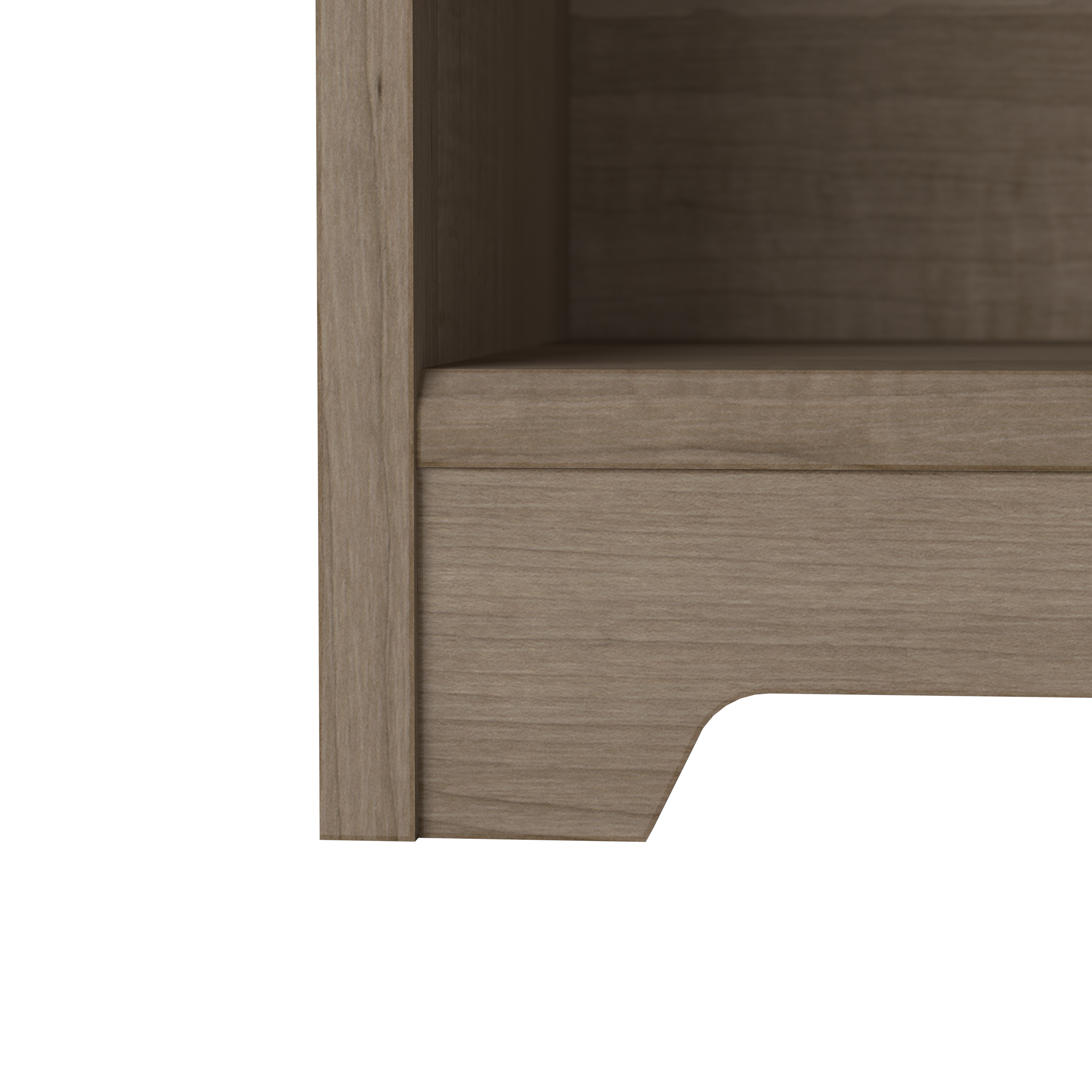 Shop Bush Furniture Cabot Tall 5 Shelf Bookcase 07 WC31266 #color_ash gray