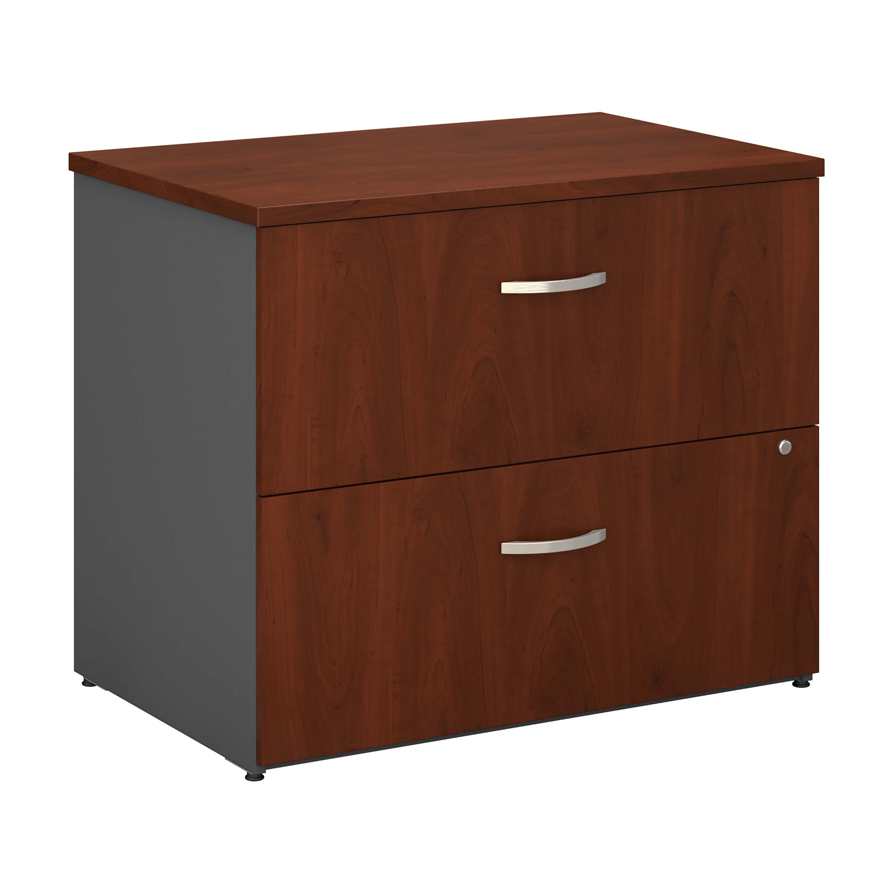 Shop Bush Business Furniture Series C Lateral File Cabinet 02 WC24454CSU #color_hansen cherry/graphite gray