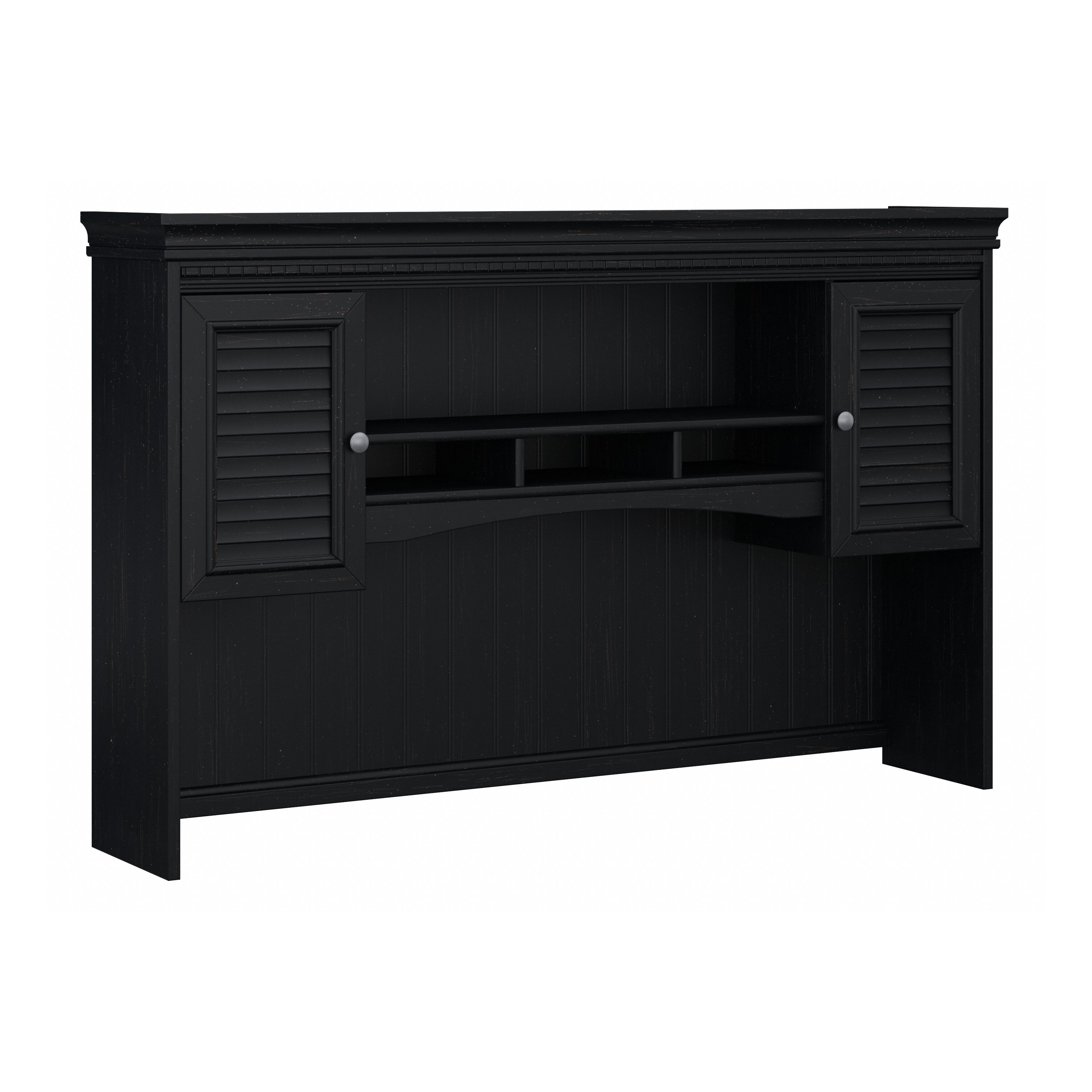 Shop Bush Furniture Fairview 60W Hutch for L Shaped Desk 02 WC53931-03 #color_antique black/hansen cherry