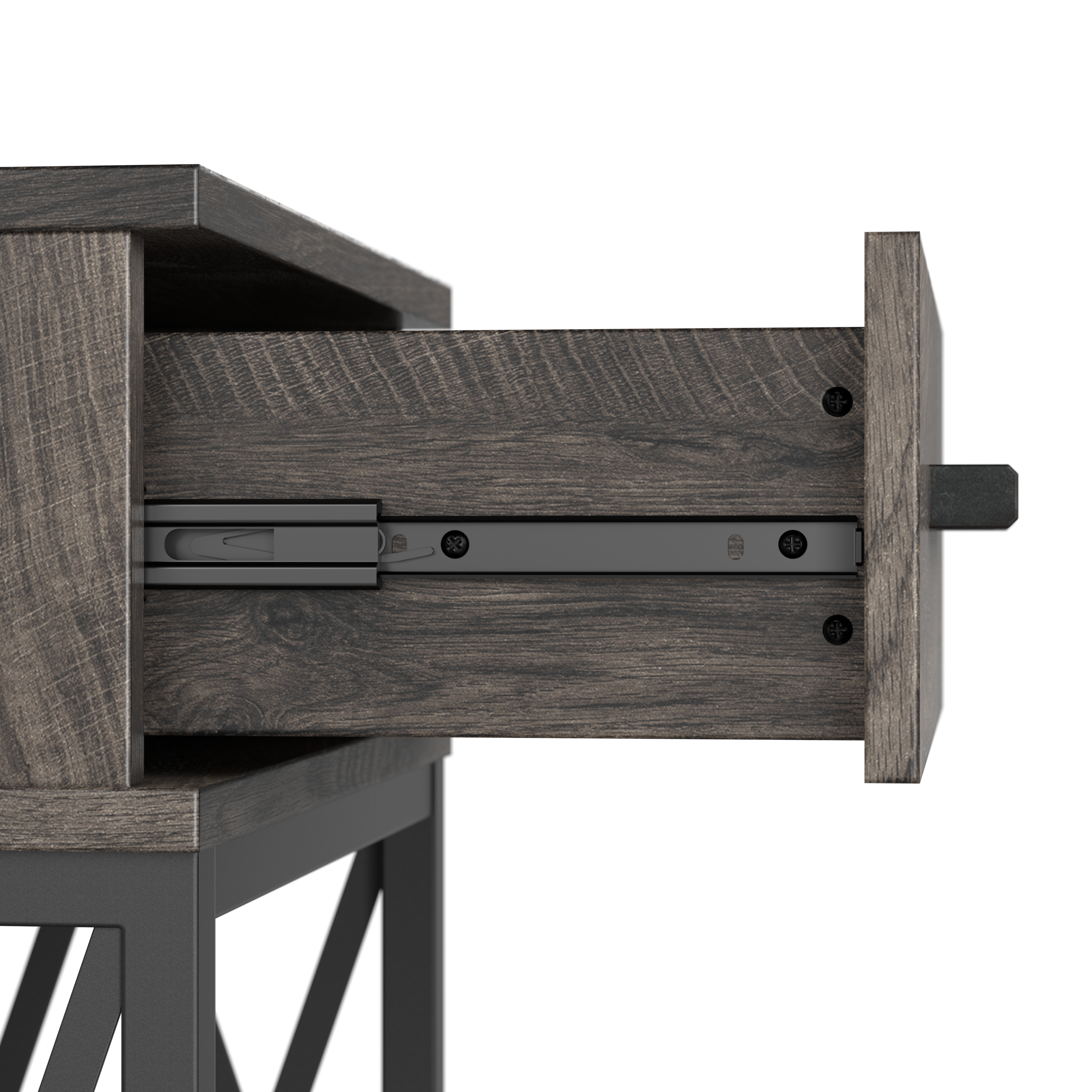 Shop Bush Furniture City Park Industrial End Table with Drawer 08 CPT118GH-03 #color_dark gray hickory