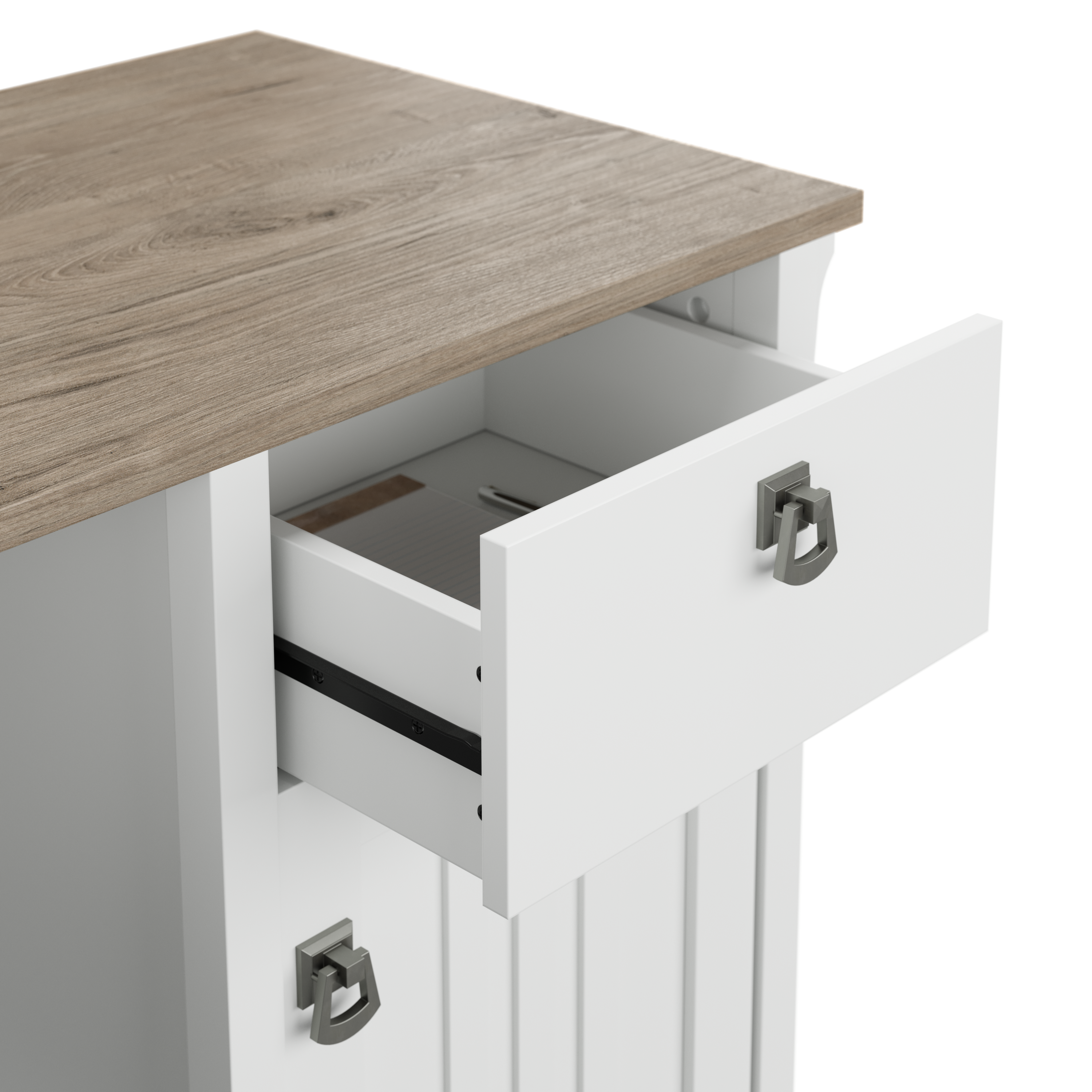 Shop Bush Furniture Salinas Small Computer Desk with Hutch 05 MY72808-03 #color_shiplap gray/pure white