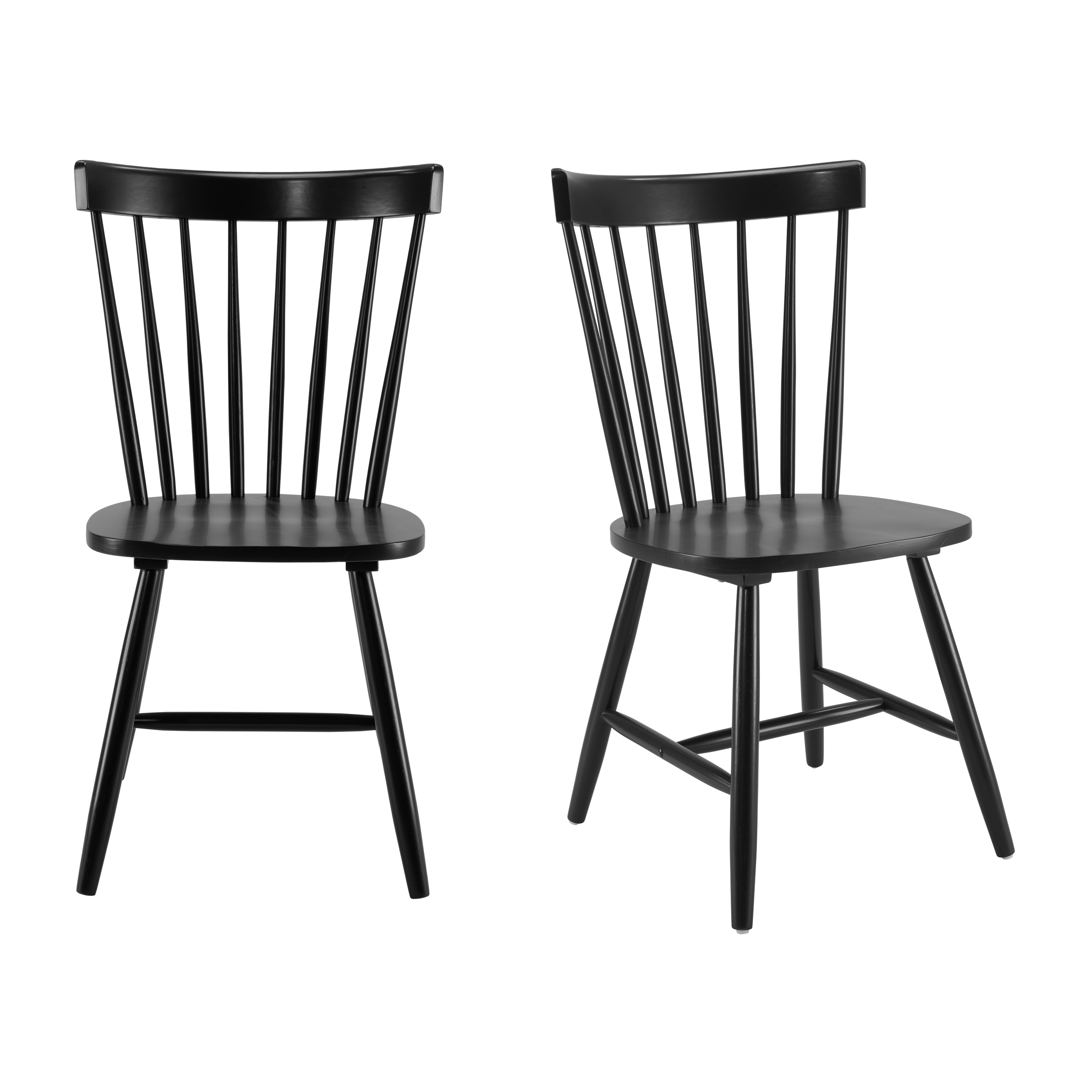 Shop Bush Furniture Windsor High Back Spindle Dining Chairs - Set of 2 02 WDNCH02BLP-03 #color_black paint