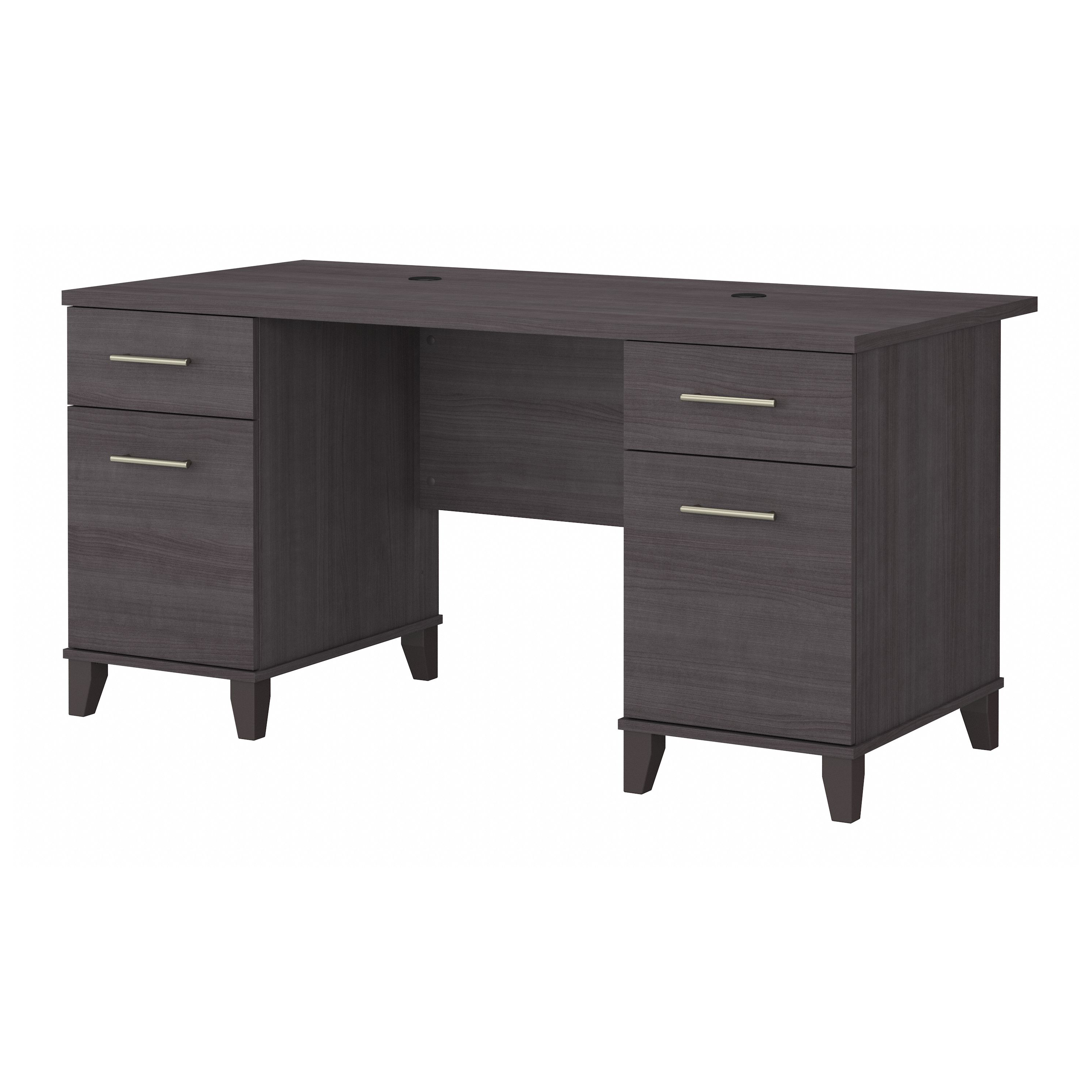 Shop Bush Furniture Somerset 60W Office Desk with Drawers 02 WC81528K #color_storm gray