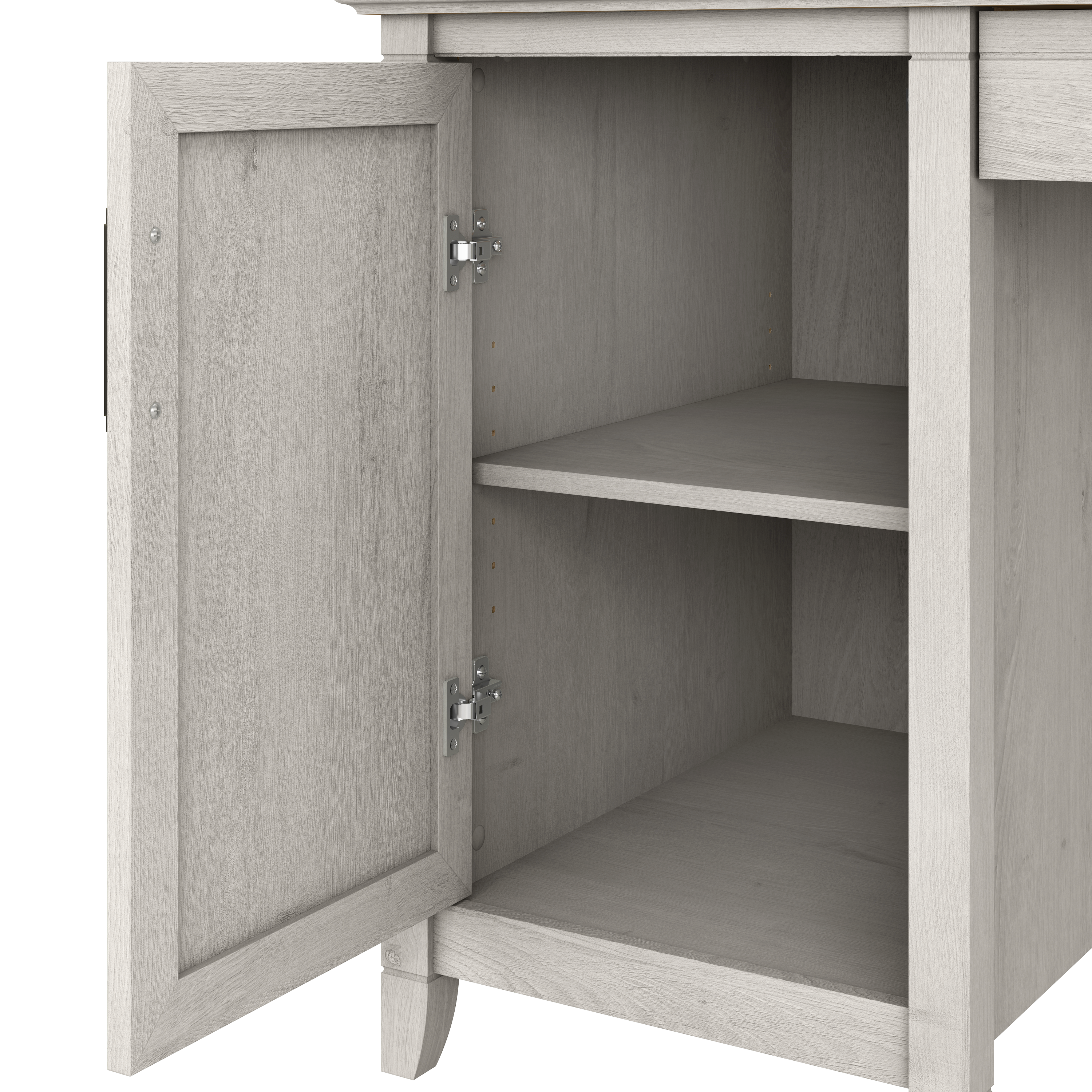 Shop Bush Furniture Key West 54W Computer Desk with Storage and 2 Drawer Lateral File Cabinet 09 KWS008LW #color_linen white oak