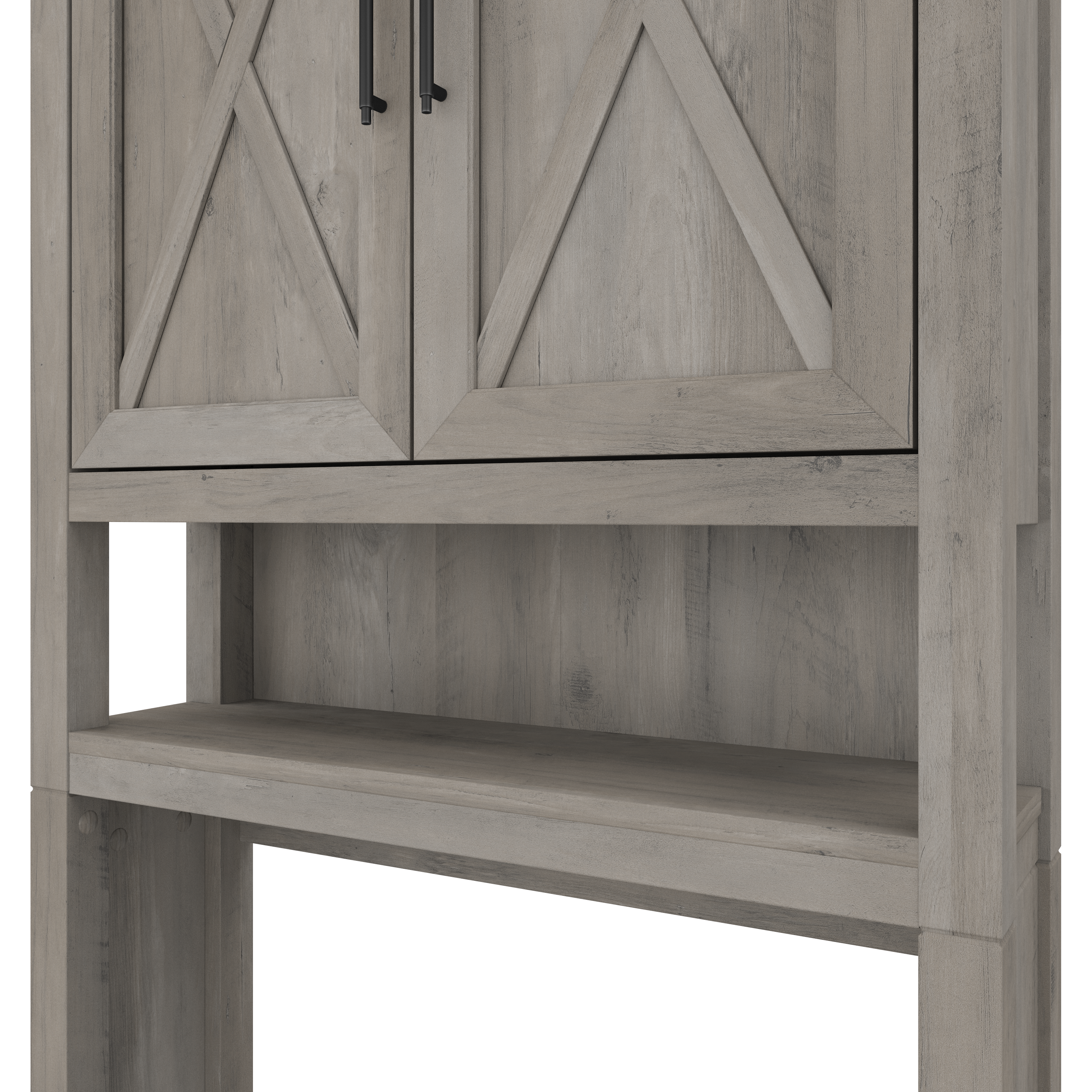 Shop Bush Furniture Key West Over The Toilet Storage Cabinet 08 KWS268DG-03 #color_driftwood gray