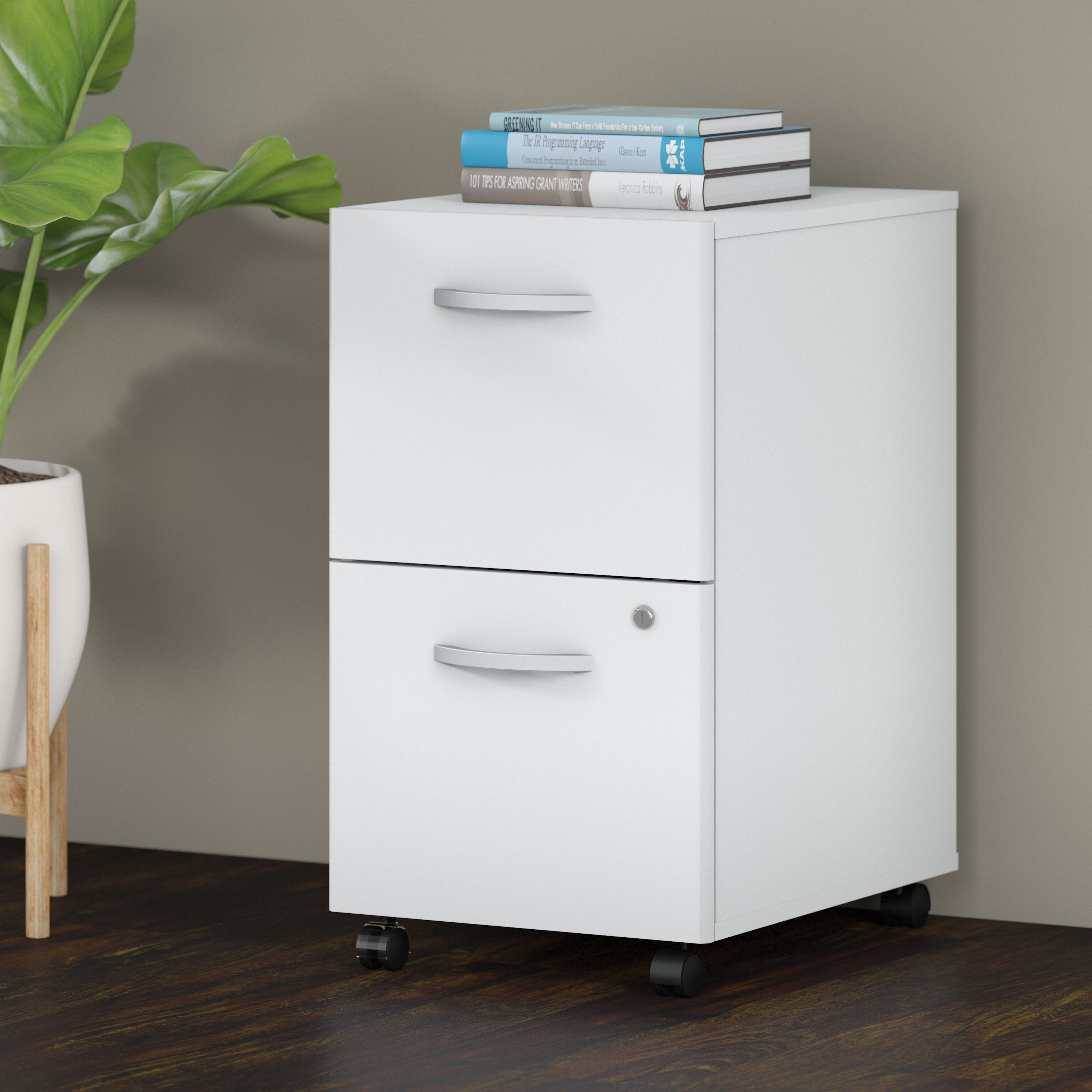 Shop Bush Business Furniture Studio C 2 Drawer Mobile File Cabinet 01 SCF116WHSU #color_white