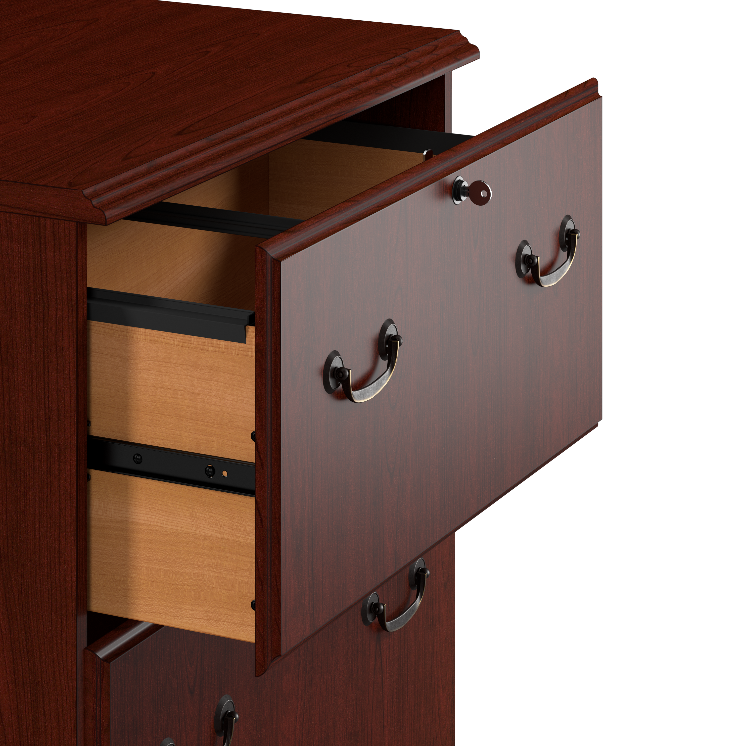 Shop Bush Business Furniture Arlington 2 Drawer Lateral File Cabinet 07 WC65554-03 #color_harvest cherry