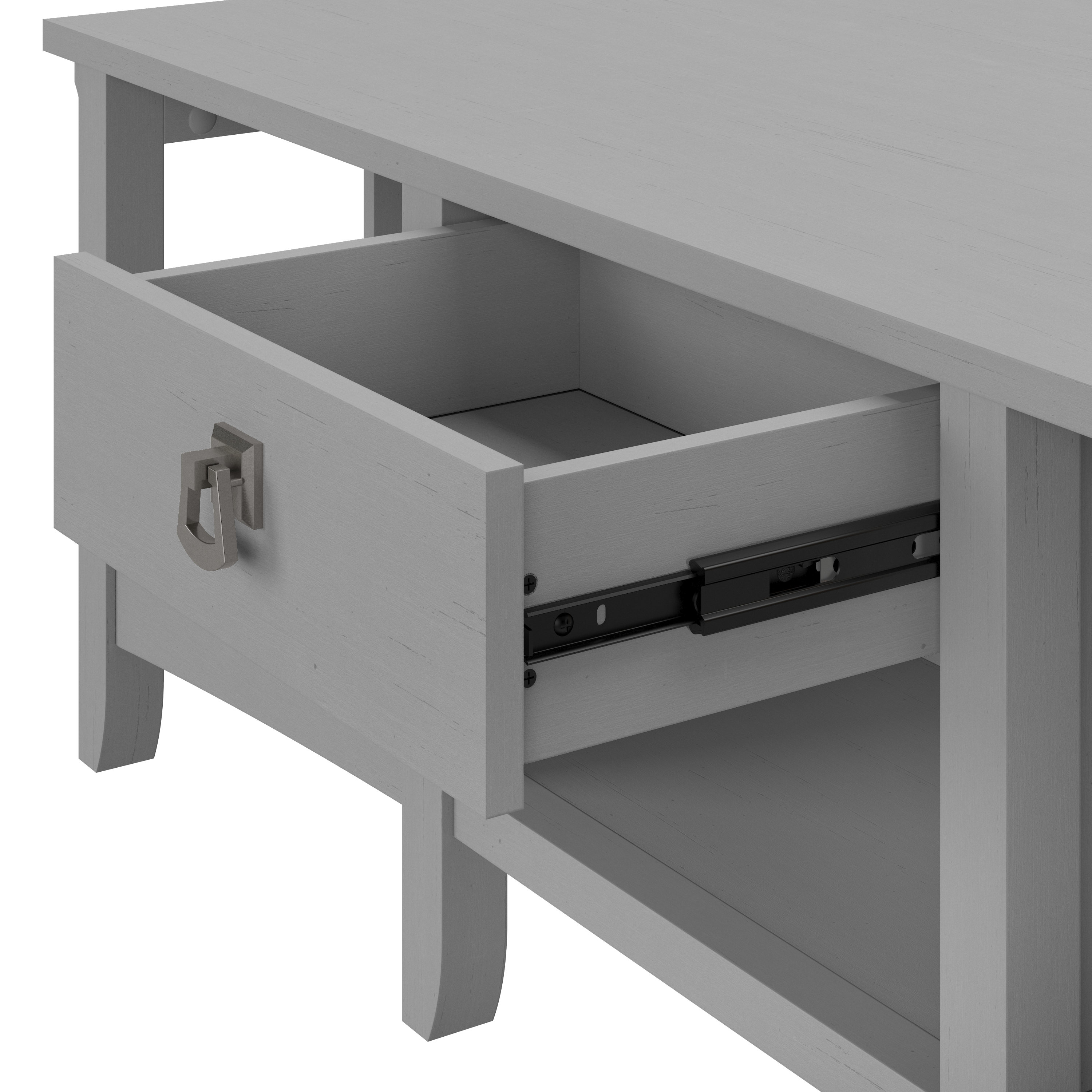 Shop Bush Furniture Salinas 60W L Shaped Desk with Storage 07 SAD160CG-03 #color_cape cod gray