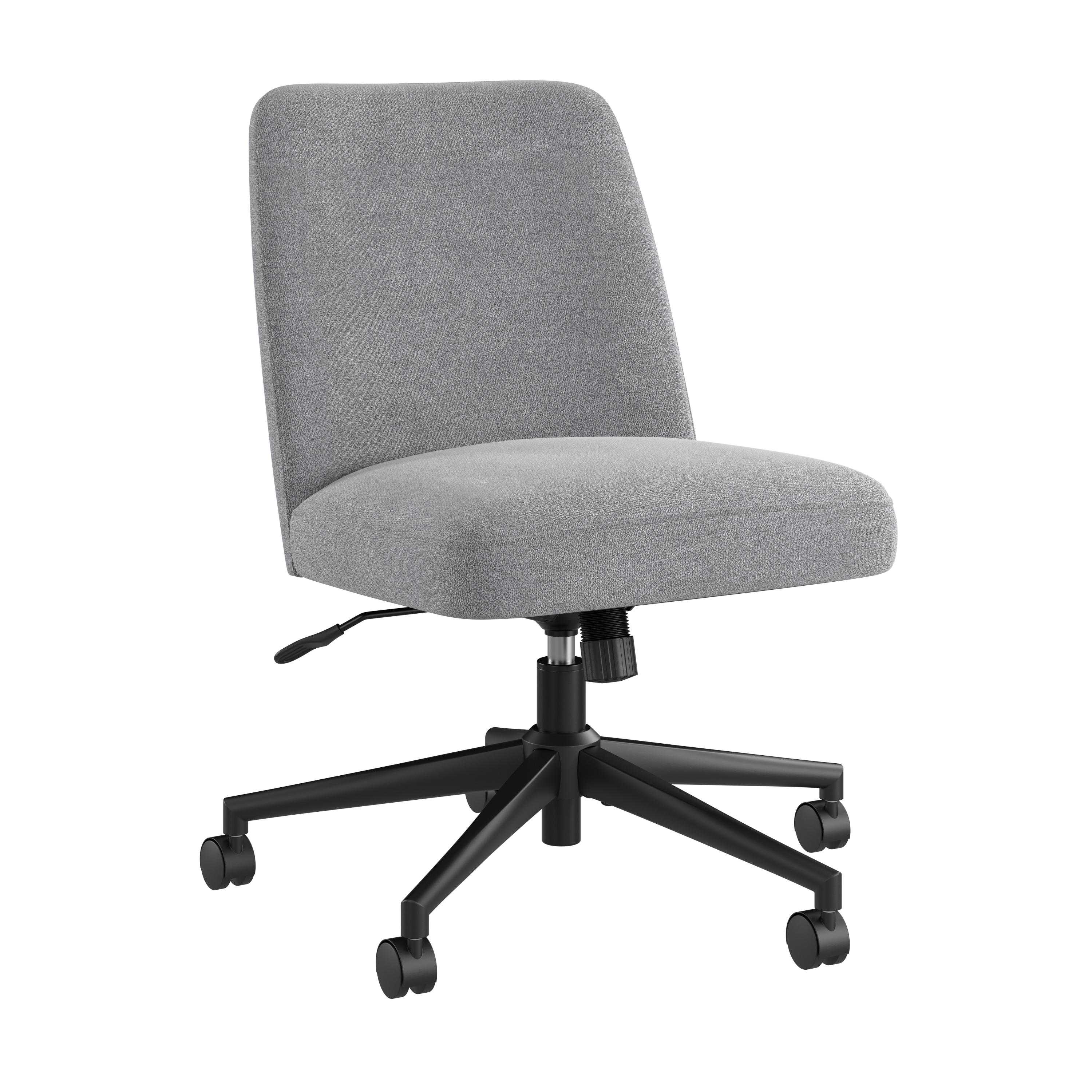 Shop Bush Furniture Serenity Mid Back Armless Office Chair with Wheels 02 CH4101CGF-03 #color_cool gray fabric