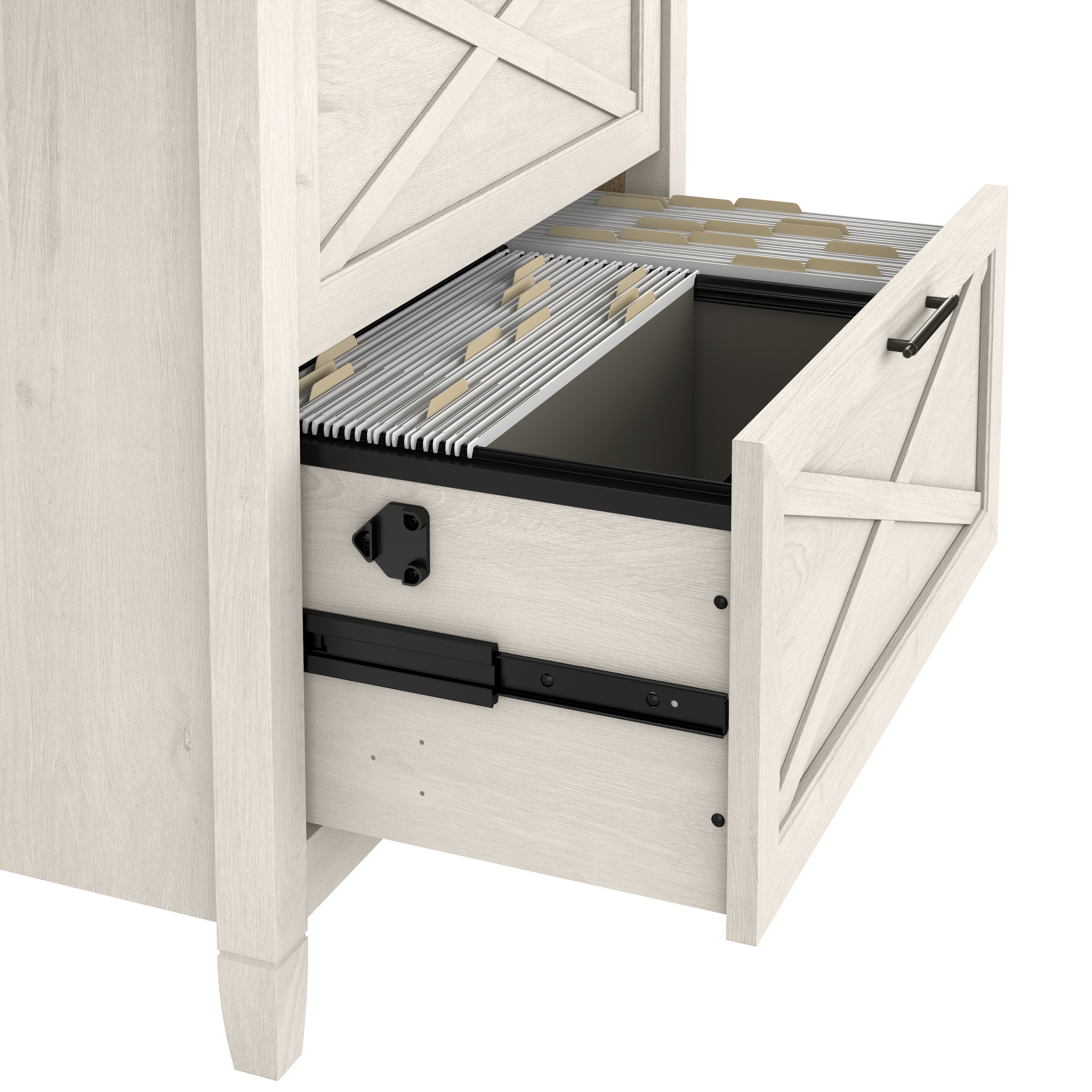 Shop Bush Furniture Key West 2 Drawer Lateral File Cabinet 07 KWF130LW-03 #color_linen white oak