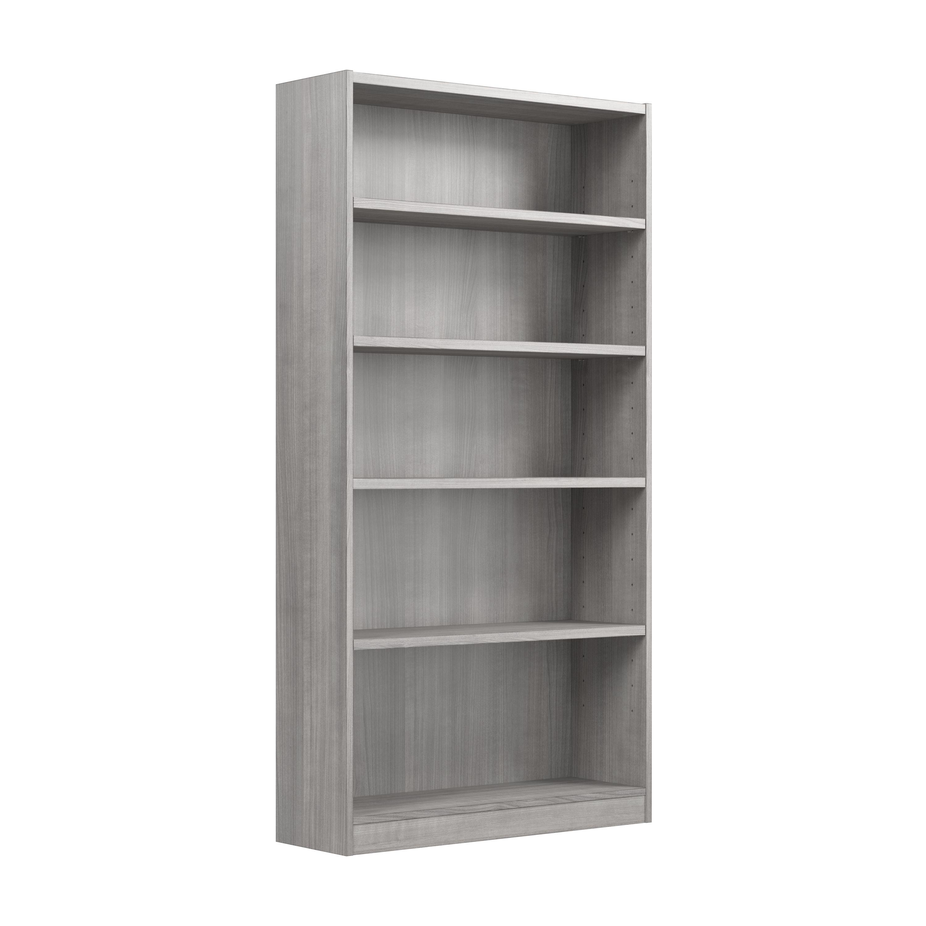 Shop Bush Furniture Universal Tall 5 Shelf Bookcase 02 WL12457 #color_platinum gray