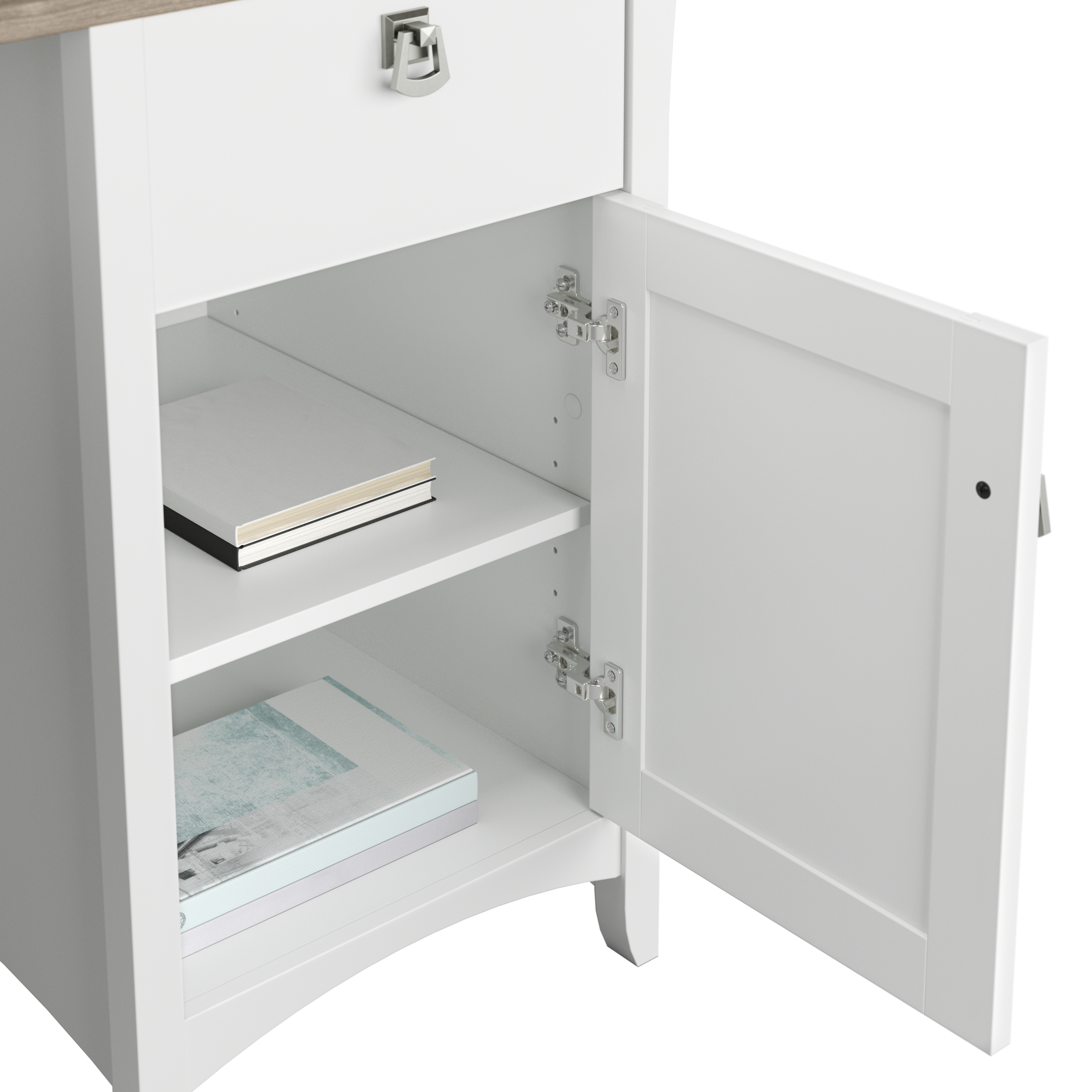 Shop Bush Furniture Salinas Small Computer Desk with Hutch 04 MY72808-03 #color_shiplap gray/pure white