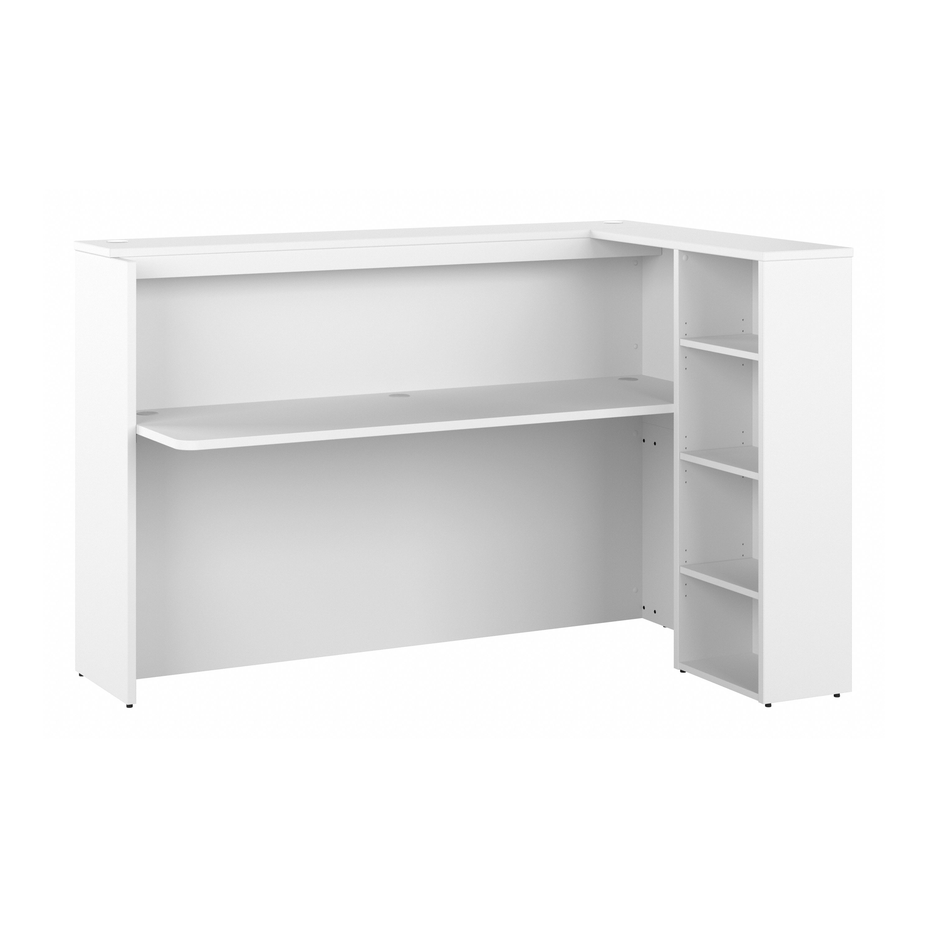 Shop Bush Business Furniture Studio C 72W Privacy Desk with Shelves 02 SCD572WHK #color_white