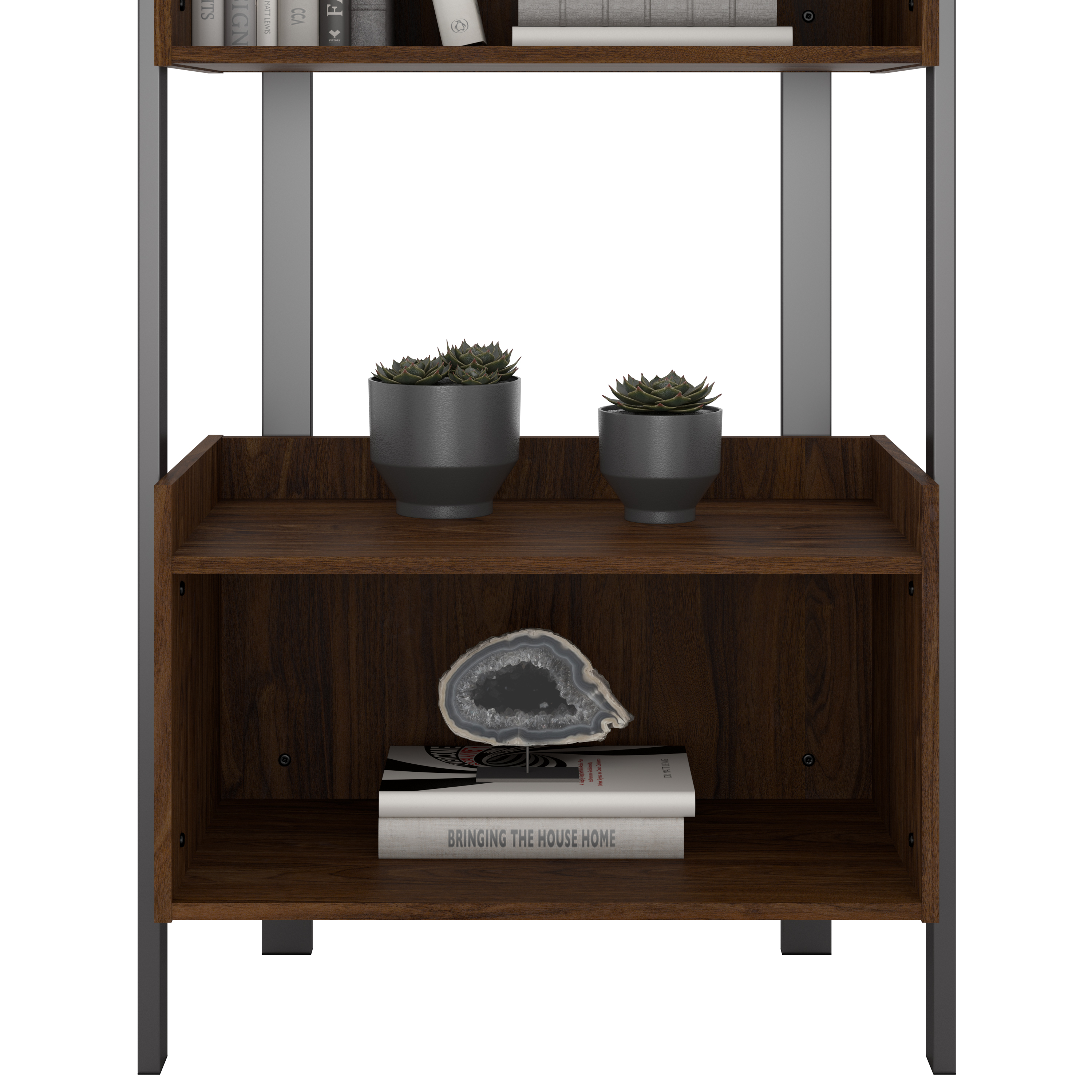 Shop Bush Furniture Architect 4 Shelf Bookcase 07 ACB131MW-03 #color_modern walnut