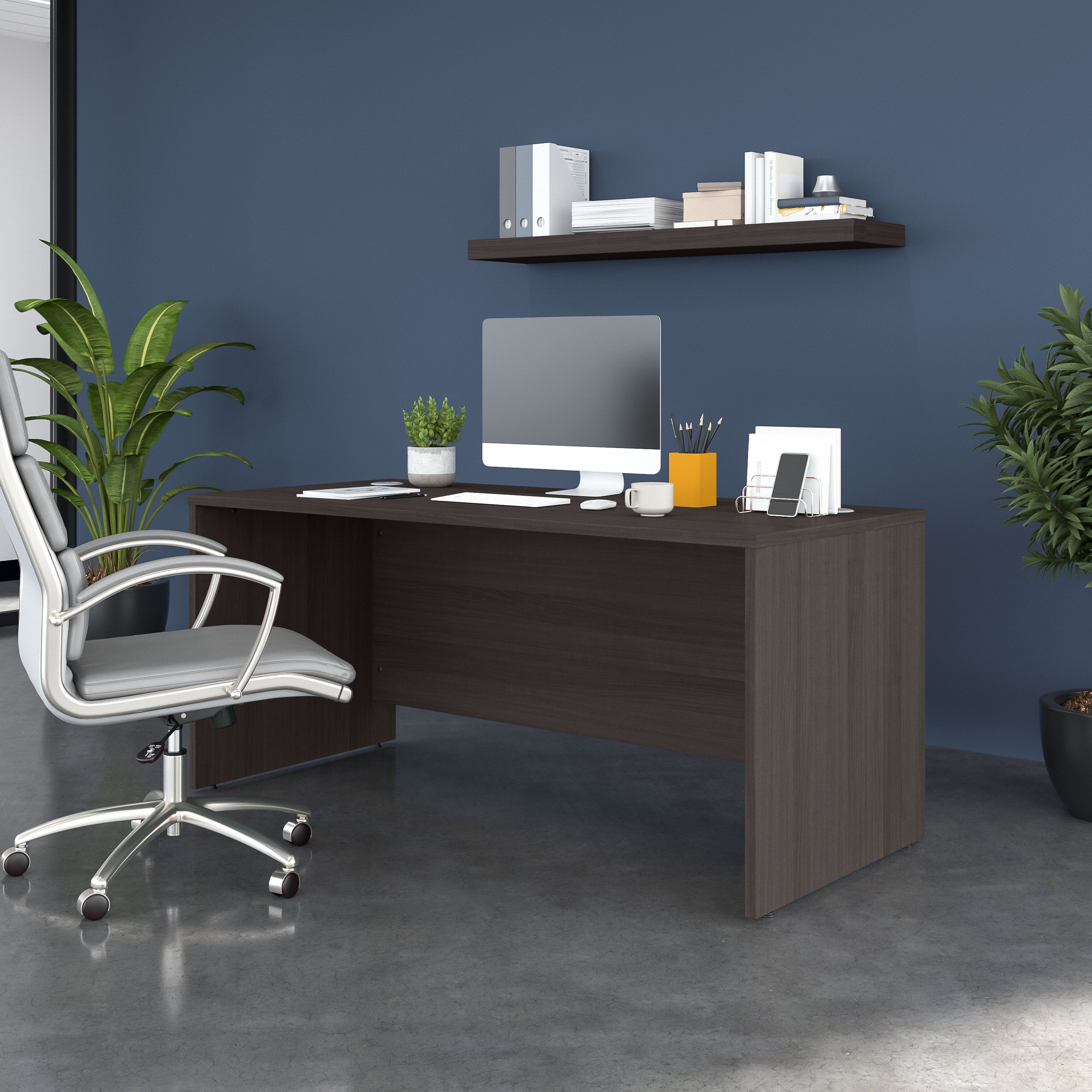 Shop Bush Business Furniture Studio C 66W x 30D Office Desk 01 SCD166SG #color_storm gray