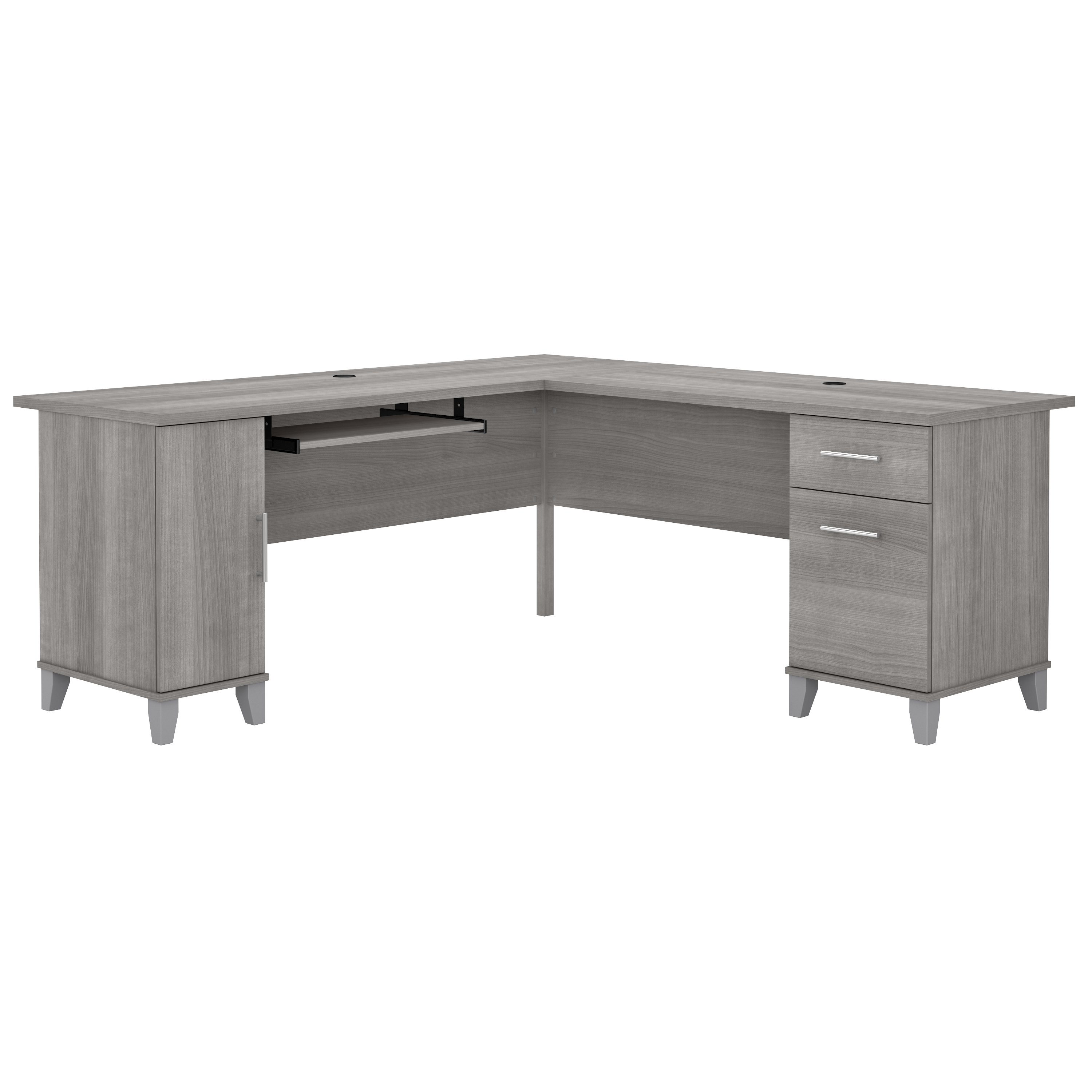 Shop Bush Furniture Somerset 72W L Shaped Desk with Storage 02 WC81210K #color_platinum gray