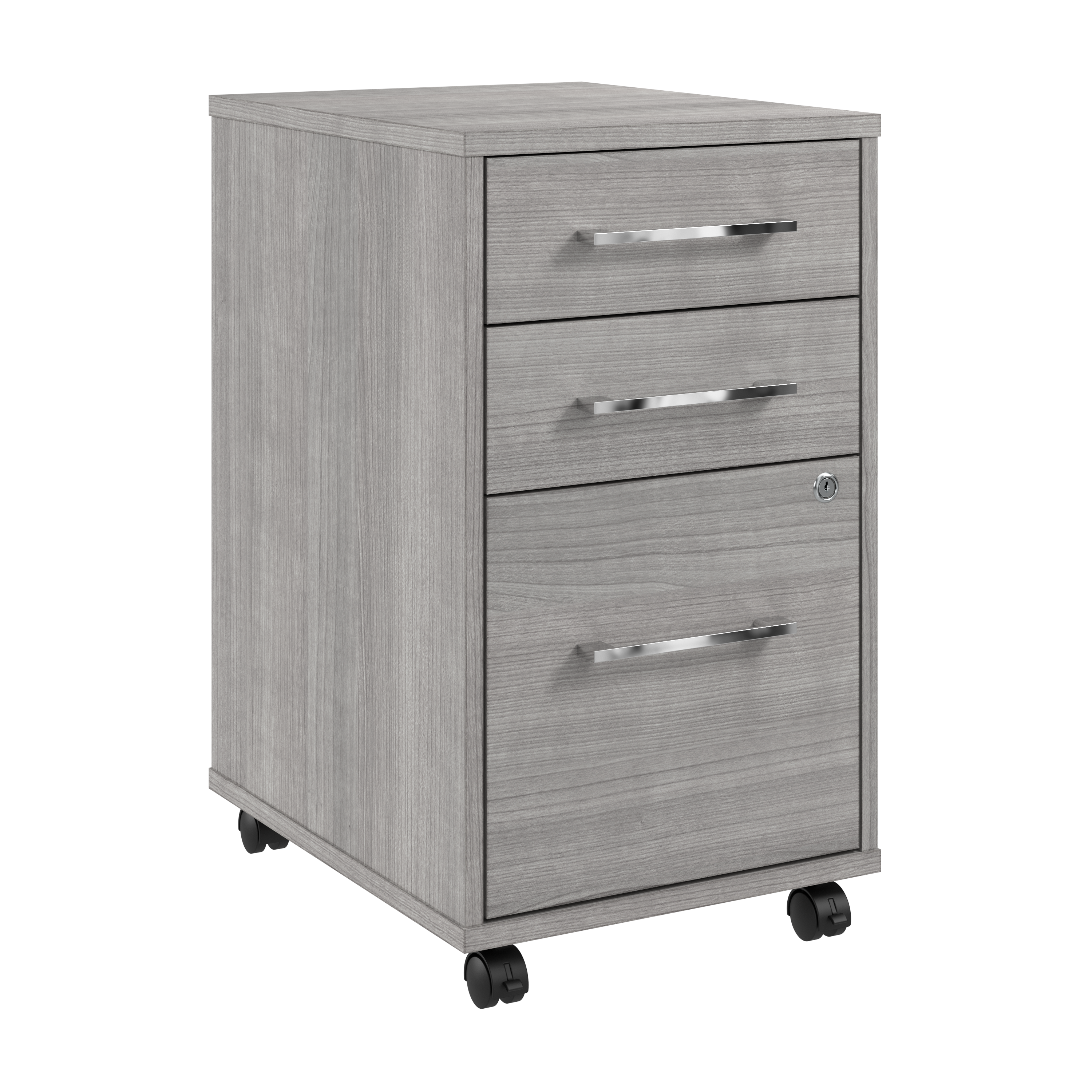 Shop Bush Business Furniture Hustle 3 Drawer Mobile File Cabinet 02 HUF116PG #color_platinum gray