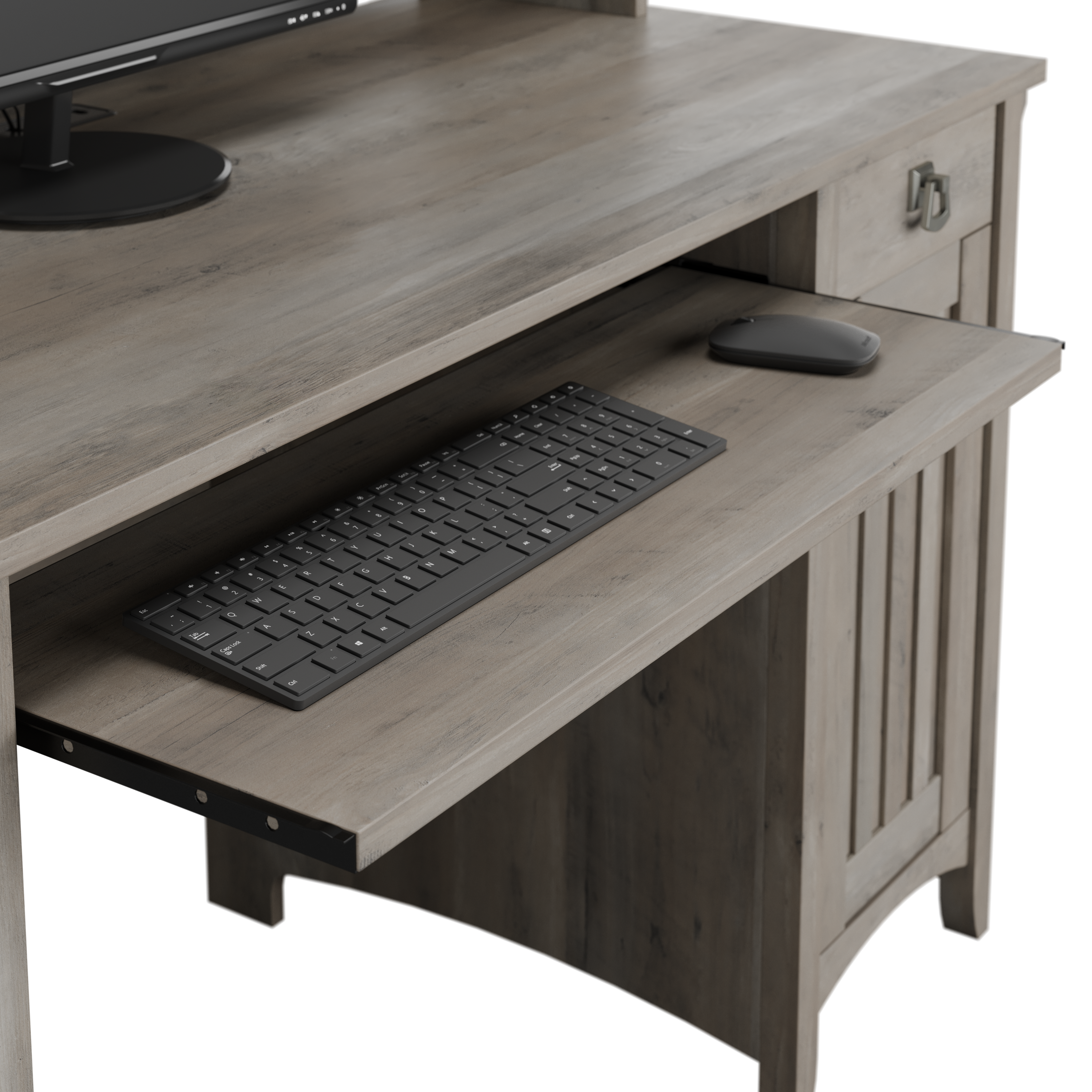 Shop Bush Furniture Salinas Small Computer Desk with Hutch 07 MY72508-03 #color_driftwood gray