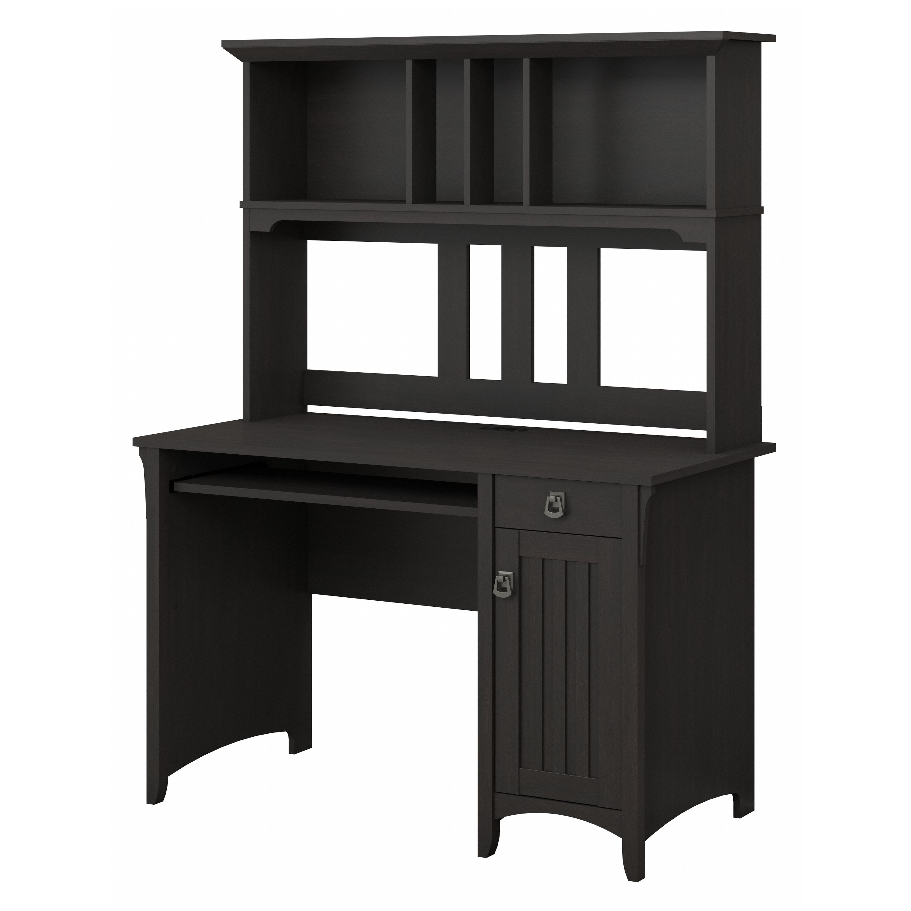 Shop Bush Furniture Salinas Small Computer Desk with Hutch 02 MY72708-03 #color_vintage black