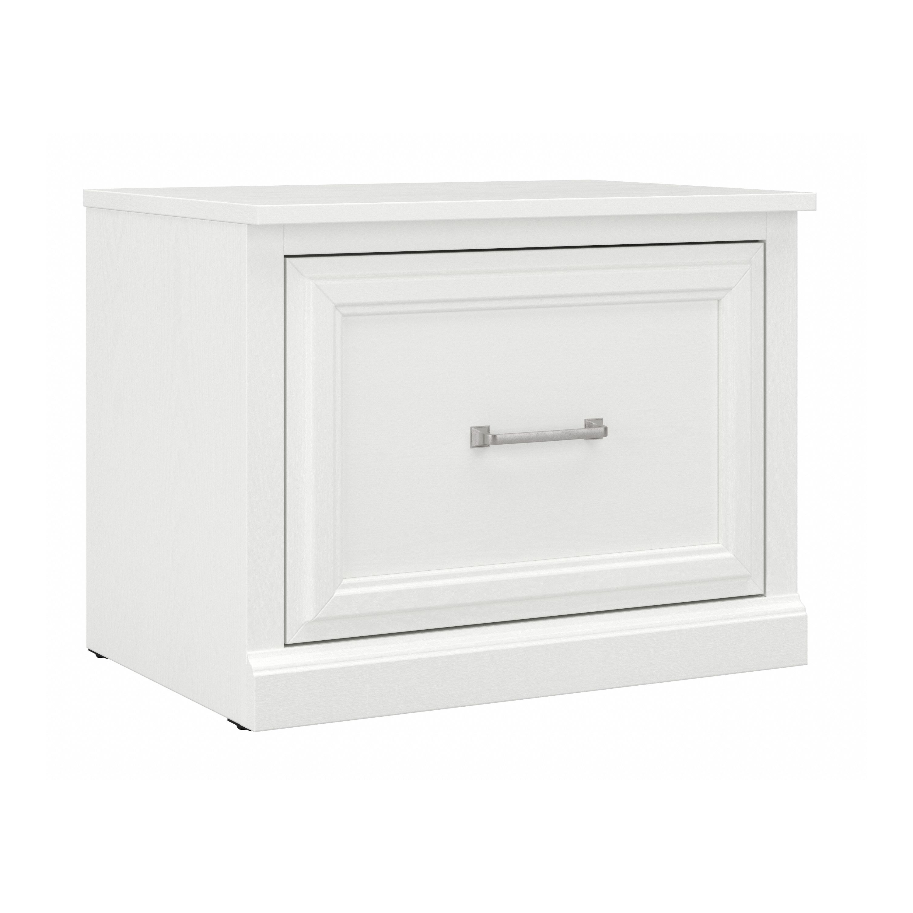 Shop Bush Furniture Woodland 24W Small Shoe Bench with Drawer 02 WDS124WAS-03 #color_white ash