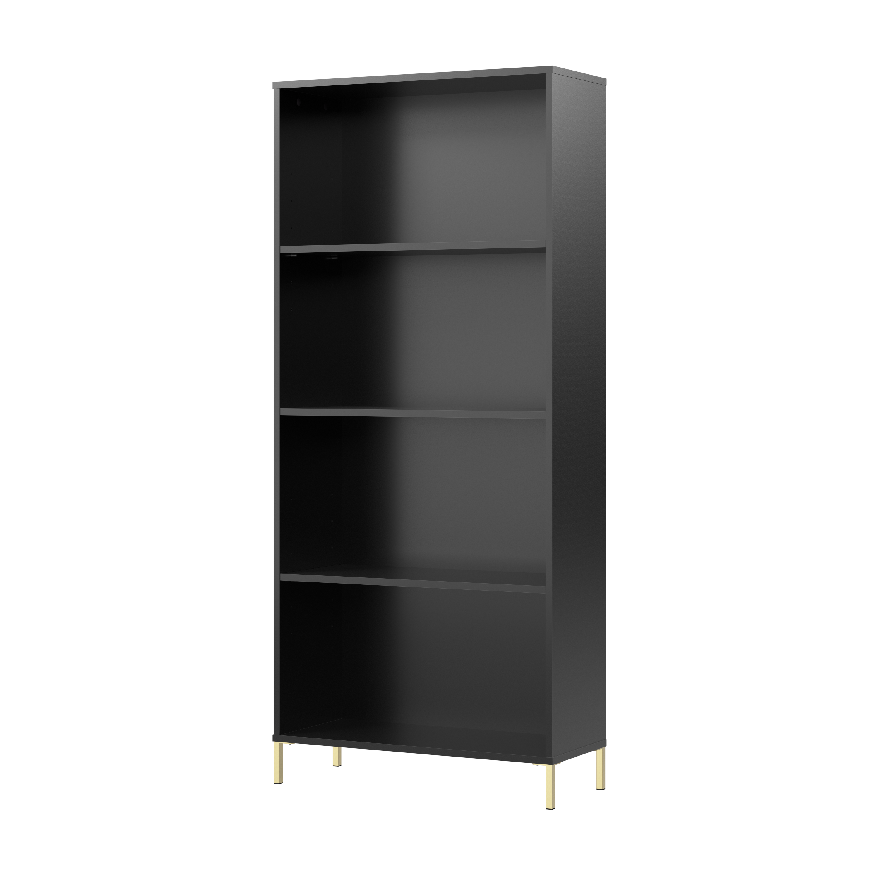 Shop Bush Furniture Soho 4 Shelf Bookcase 02 SHB129BL-Z #color_black stipple