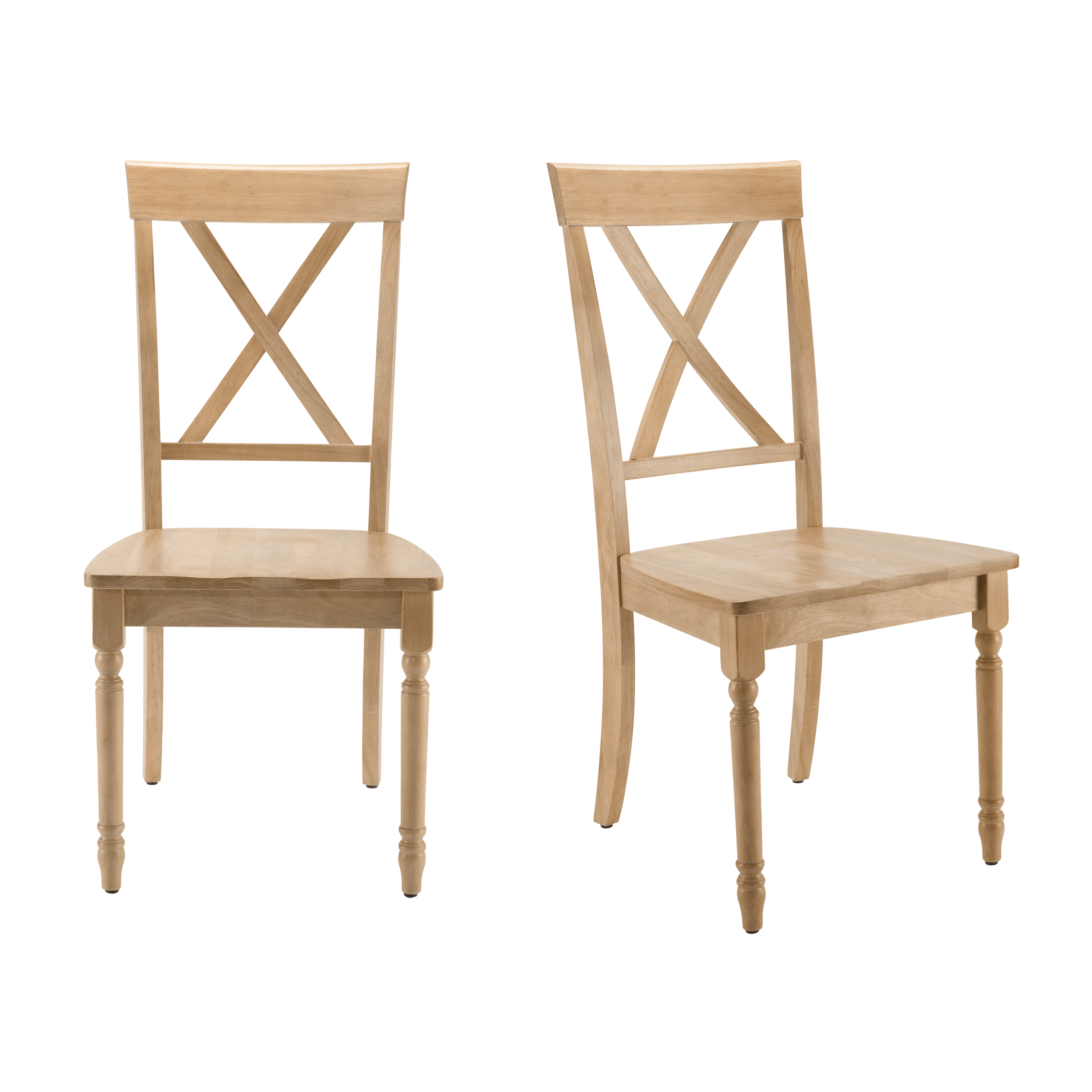 Shop Bush Furniture Sterling Cross Back Dining Chairs - Set of 2 02 SLCH01NHS-03 #color_natural honey brown