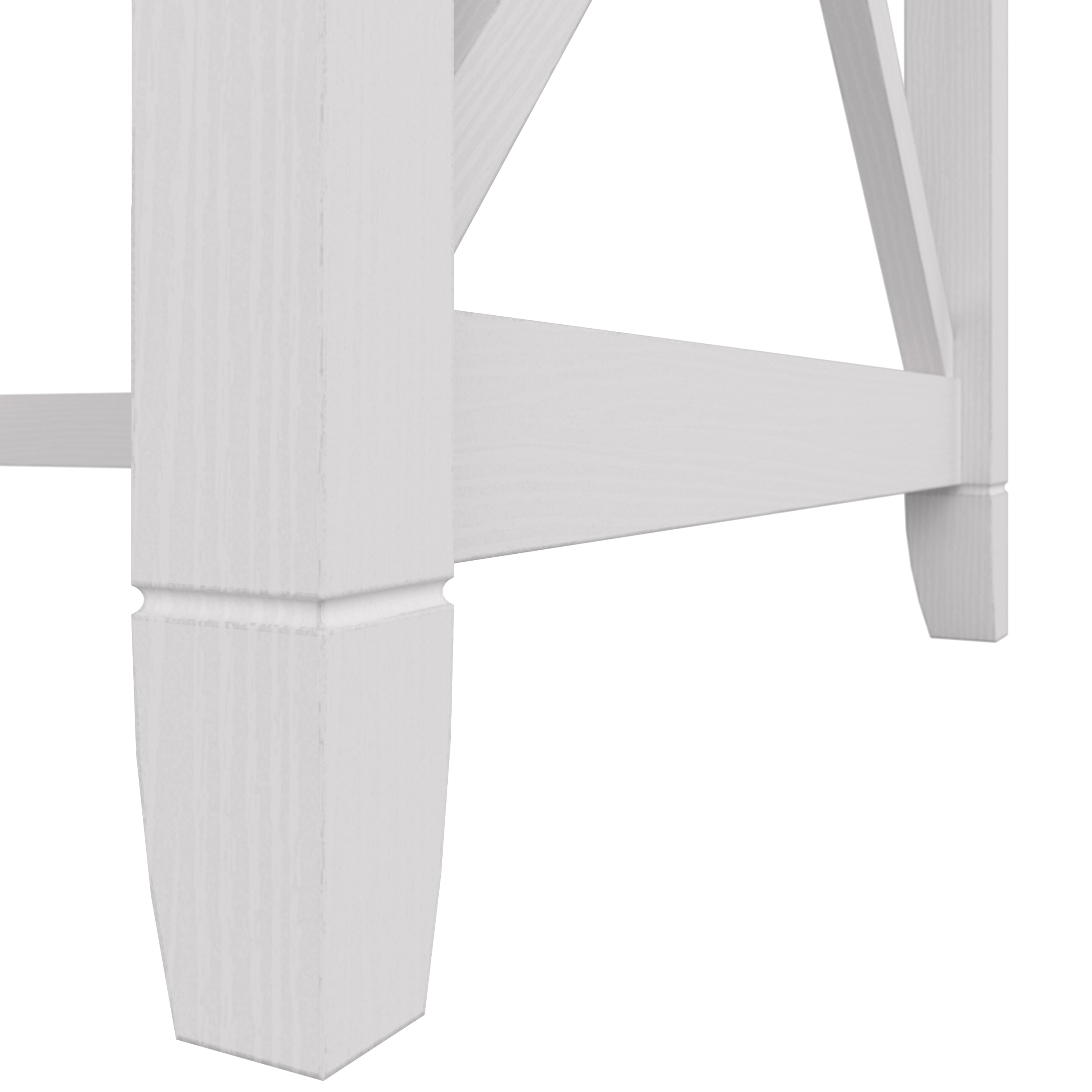 Shop Bush Furniture Key West 60W L Shaped Desk 08 KWD160WT-03 #color_pure white oak