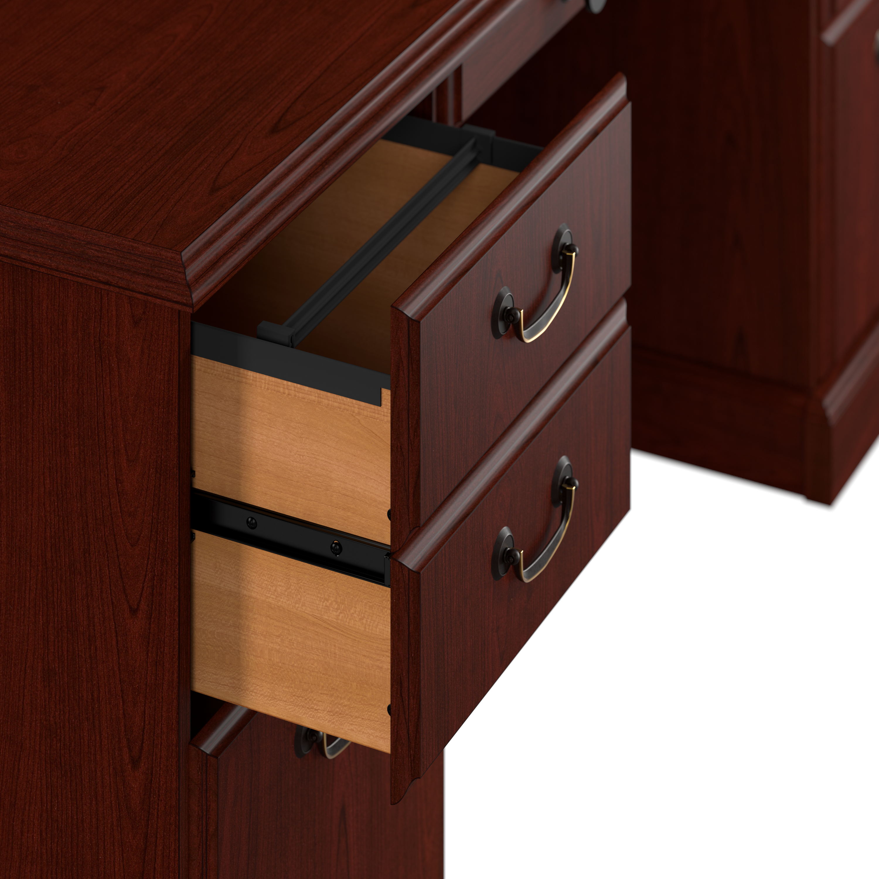 Shop Bush Business Furniture Arlington Executive Desk with Drawers 07 WC65566-03K #color_harvest cherry