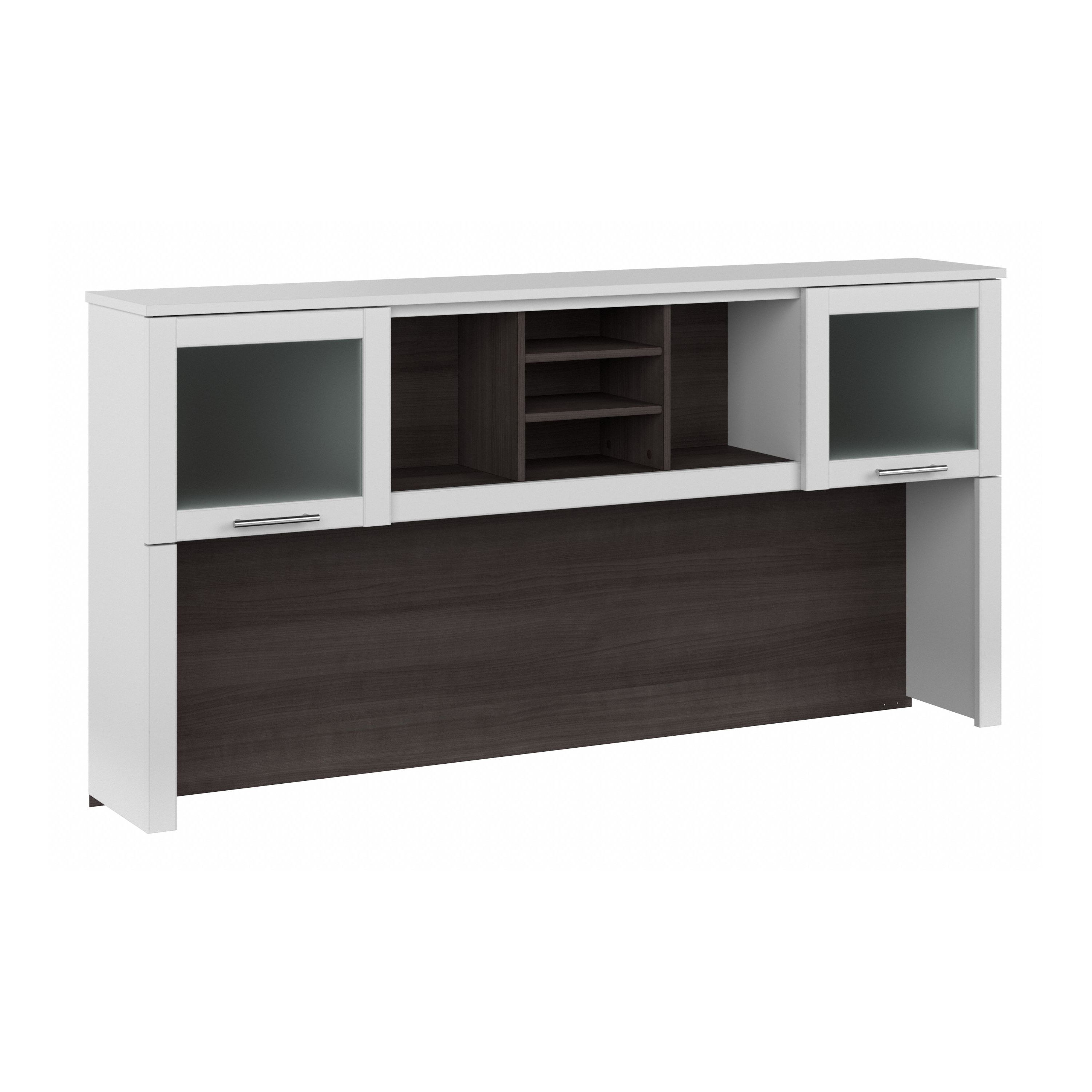 Shop Bush Furniture Somerset 72W Desk Hutch 02 WC81011 #color_storm gray/white