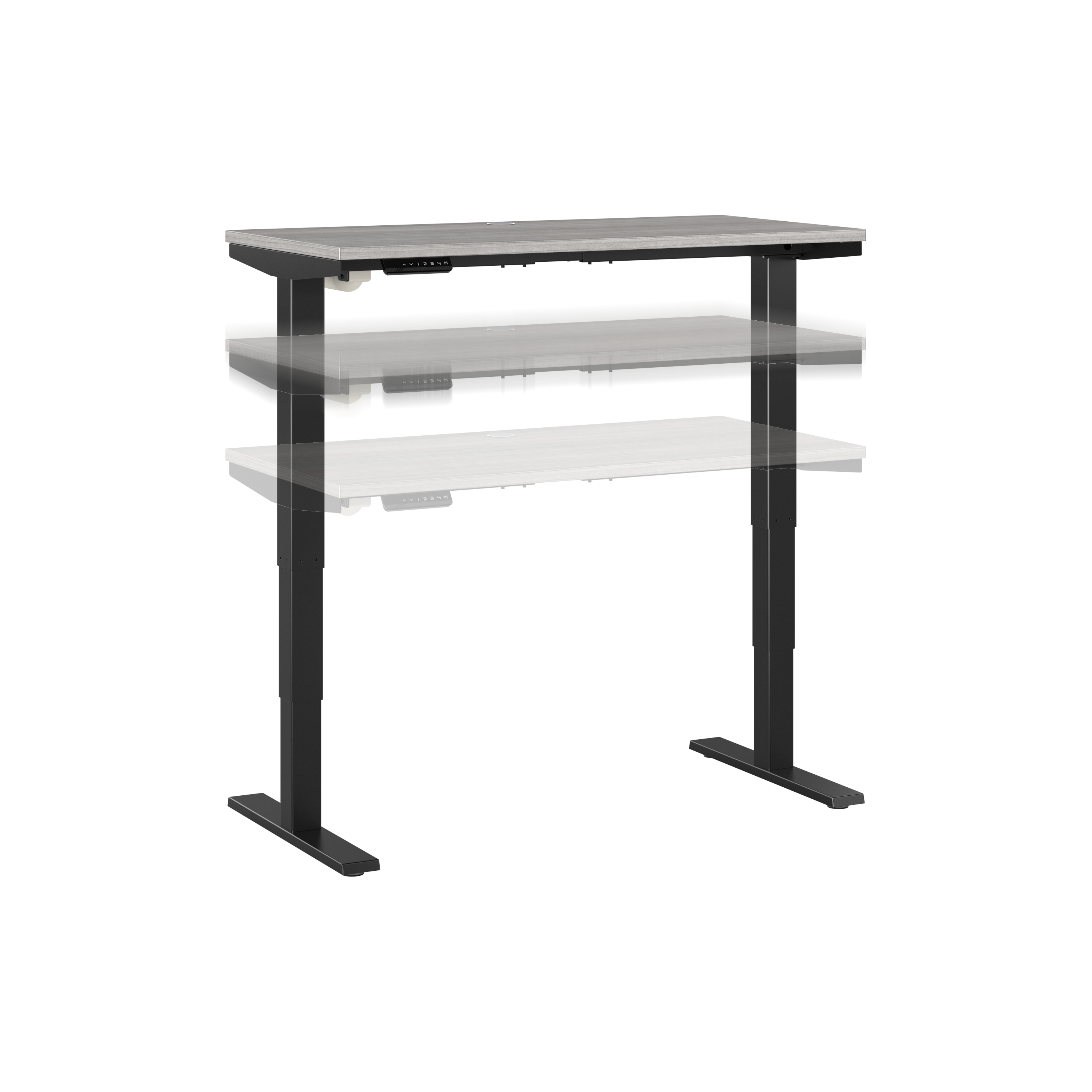 Shop Move 40 Series by Bush Business Furniture 48W x 24D Electric Height Adjustable Standing Desk 02 M4S4824PGBK #color_platinum gray/black powder coat