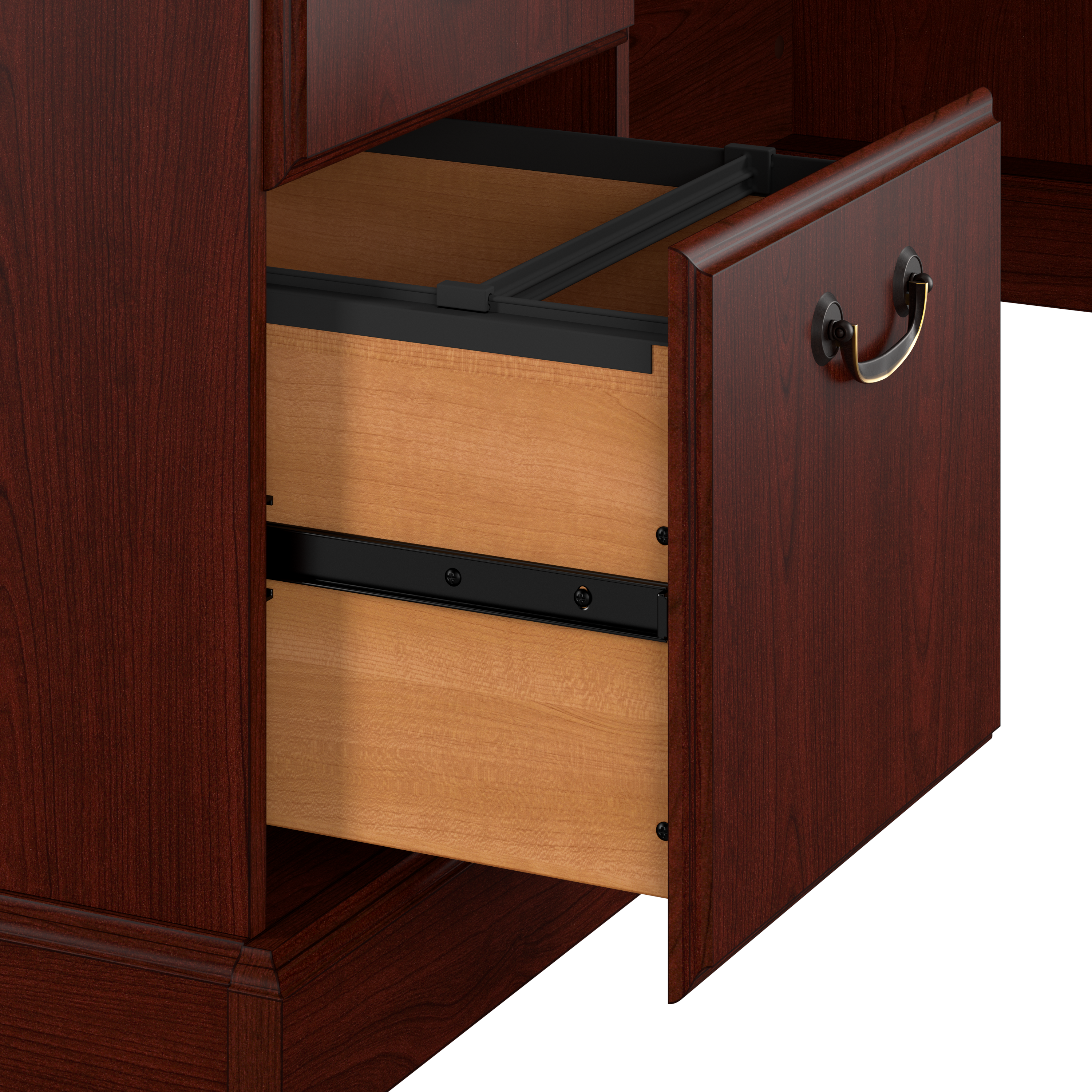 Shop Bush Business Furniture Arlington Executive Desk with Drawers 09 WC65566-03K #color_harvest cherry